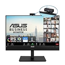 ASUS BE27ACSBK Monitor 27”, WQHD (2560×1440), IPS, Frameless, Webcam FullHD Integrata, Microfono Ai Noise Canceling, USB-C, Speaker Integrati, Design Ergonomico, Eye Care, Riduzione Luce Blu, Nero