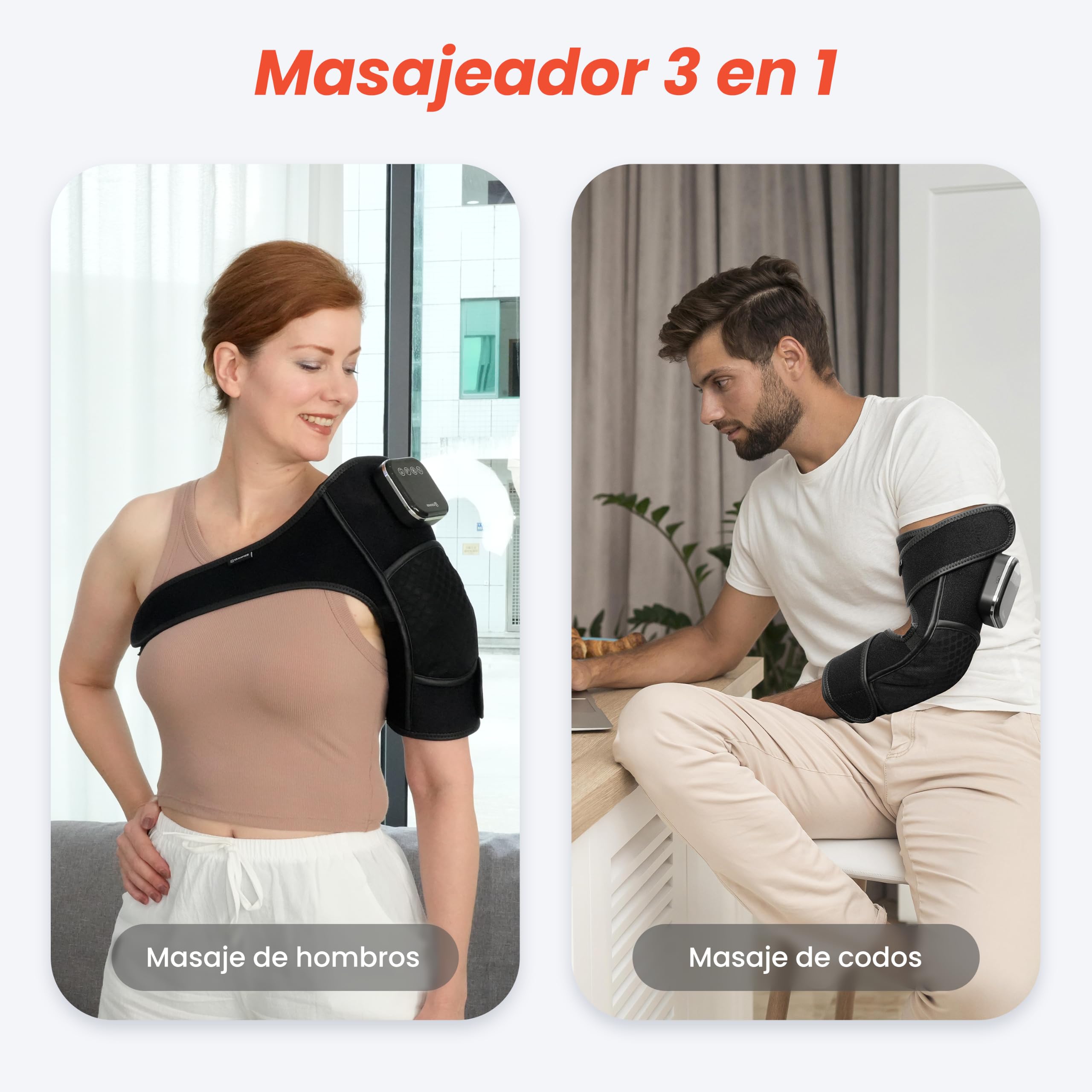 COMFIER Masajeador inalámbrico para rodillas, envoltura de rodilla calentada con vibración, 4 niveles de calefacción de grafeno, regalos para mamá papá