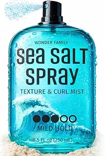 Sea Salt Spray for Hair – Texturizing Spray & Volume Hair Spray for Beach Waves – Curl Activator & Dry Texture Spray for Men & Women – Travel Size Flexible Hold Hair Mist for Wavy & Curly Hair Styling