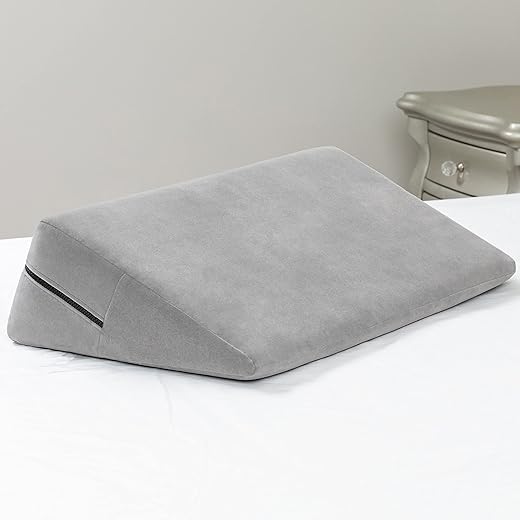 Avana Micro-Velvet Slant 7” Height - Firm Density Bed Wedge for Back...