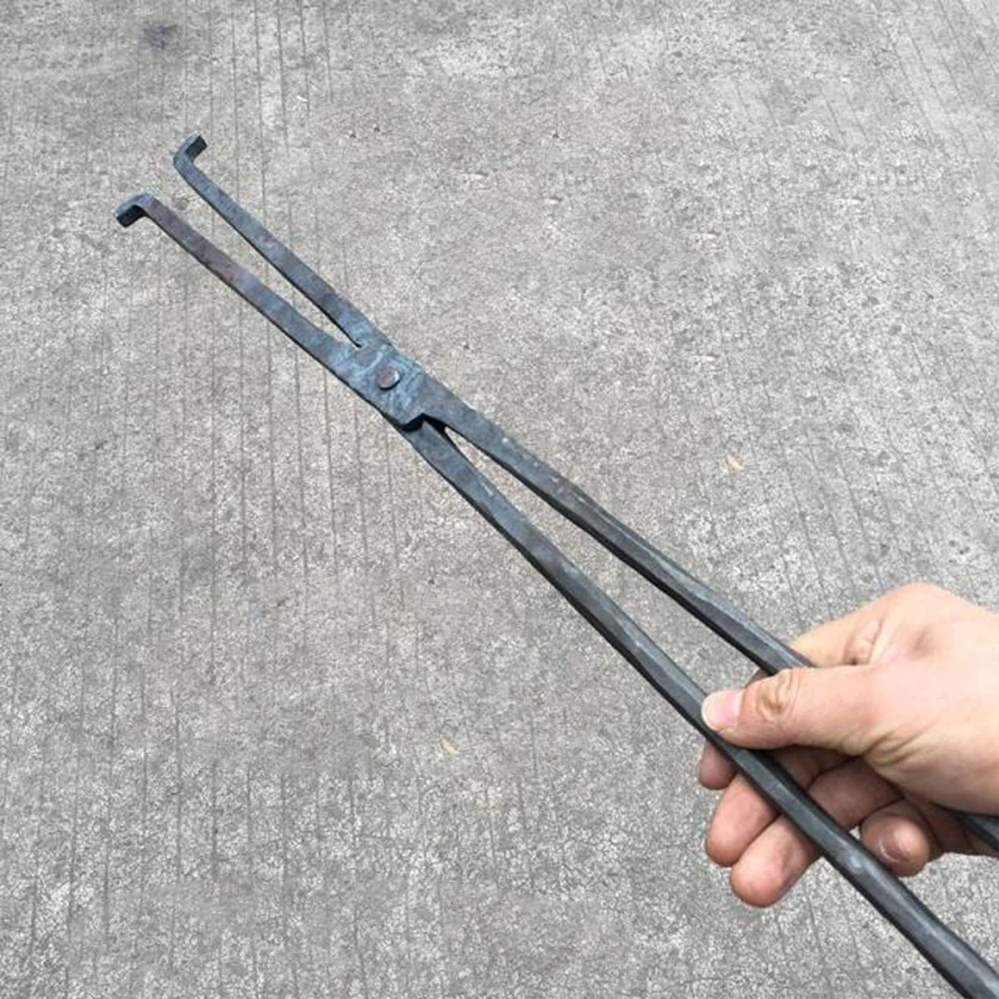 Tenaza de forja Pinzas de herrero Pinza para herramientas de herrero Forja de tornillo de banco de yunque 1.0m 3.0kg Tenaza de forja para Ingeniero Herrero