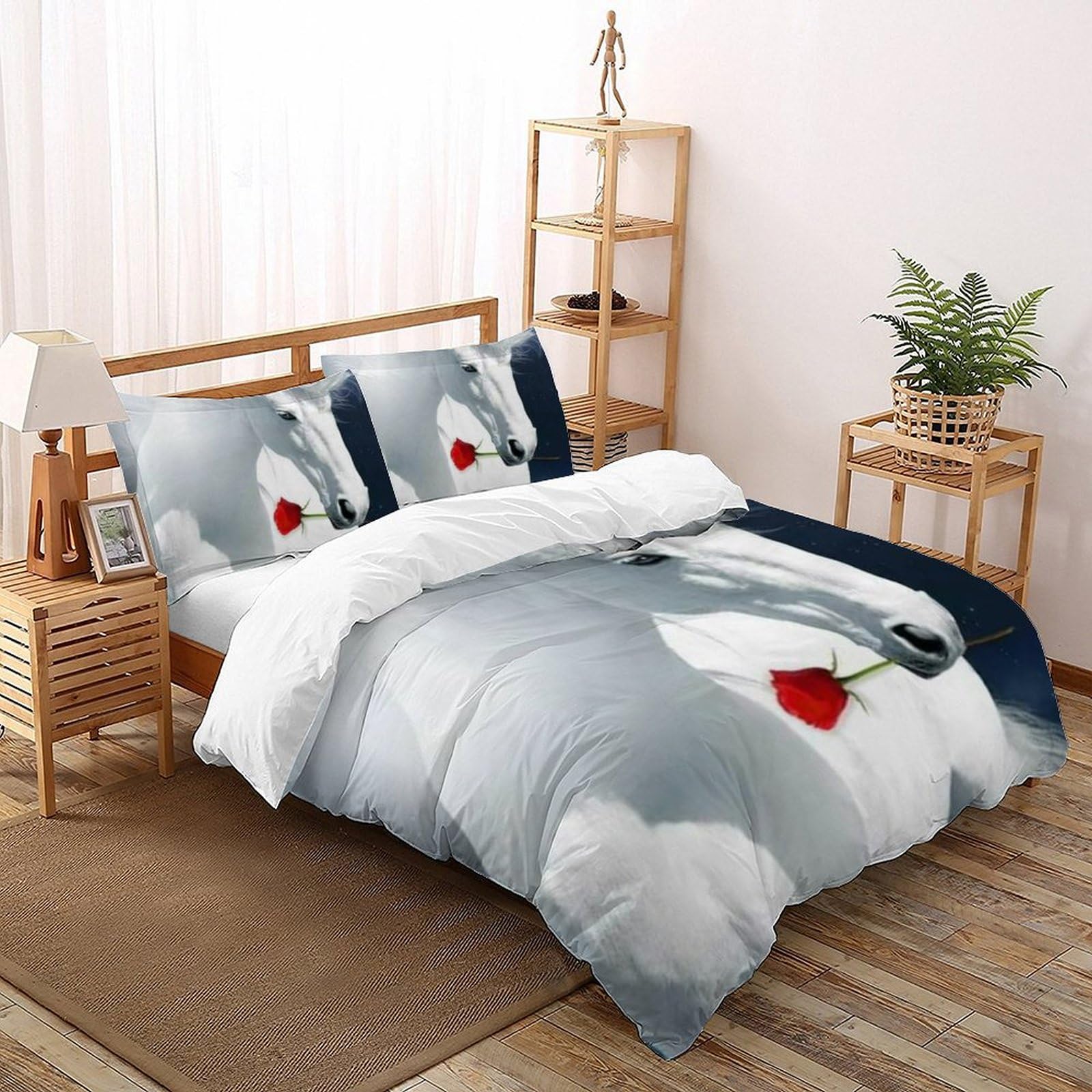 Housse de couette super king animaux 3D en microfibre 260x220cm