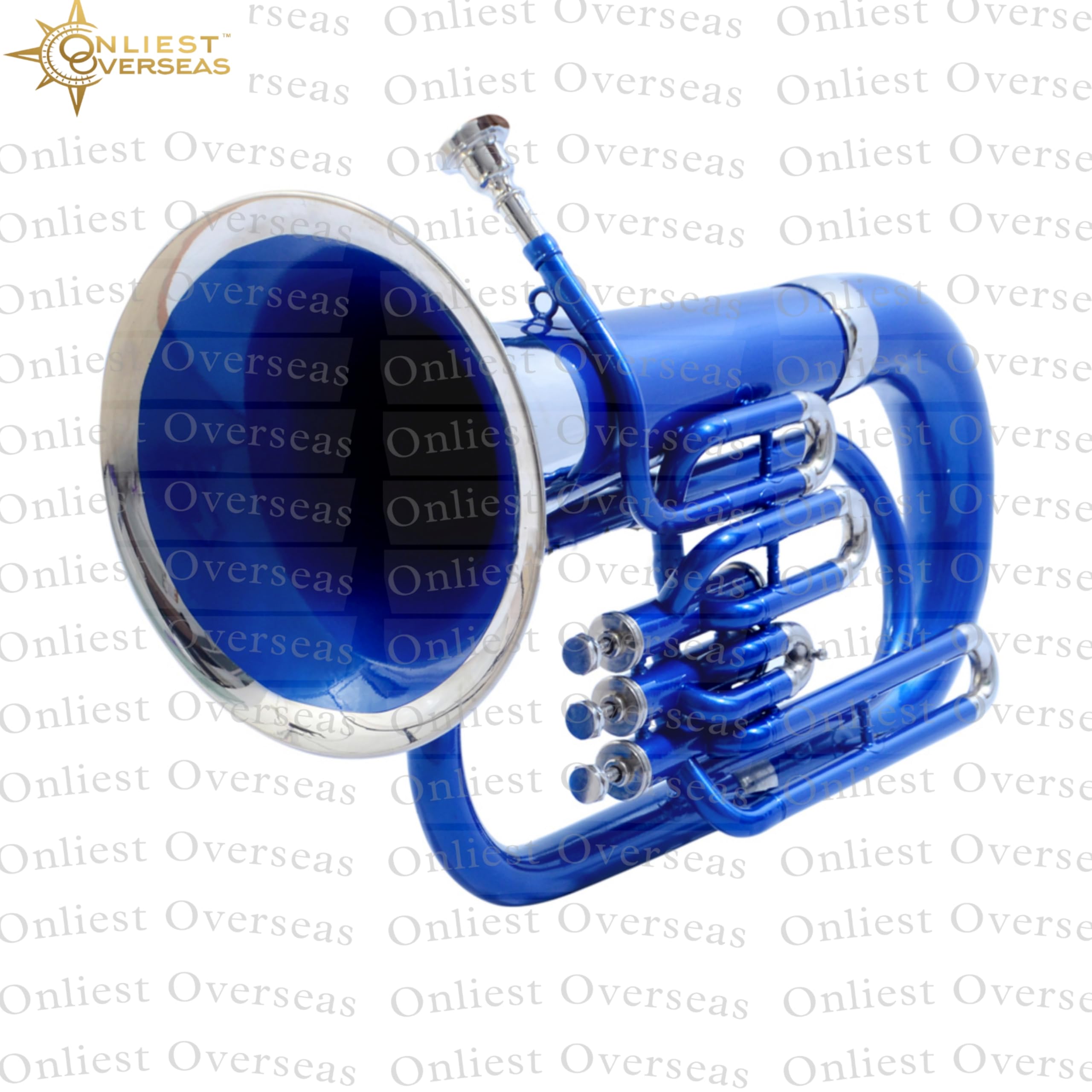 Euphonium - Strumento a 3 valvole in ottone con tono caldo, valvole lisce, per musicisti e studenti.