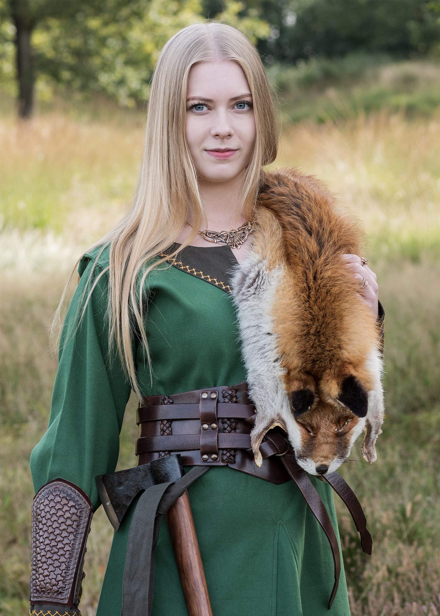 Ulfberth Breiter Ledergürtel, Unisex Doppelgürtel aus Leder | Damen & Herren, Breiter Gürtel, Mittelalter, Wikinger, Langgürtel, LARP, Reenactment, Pirat, Fantasy Cosplay