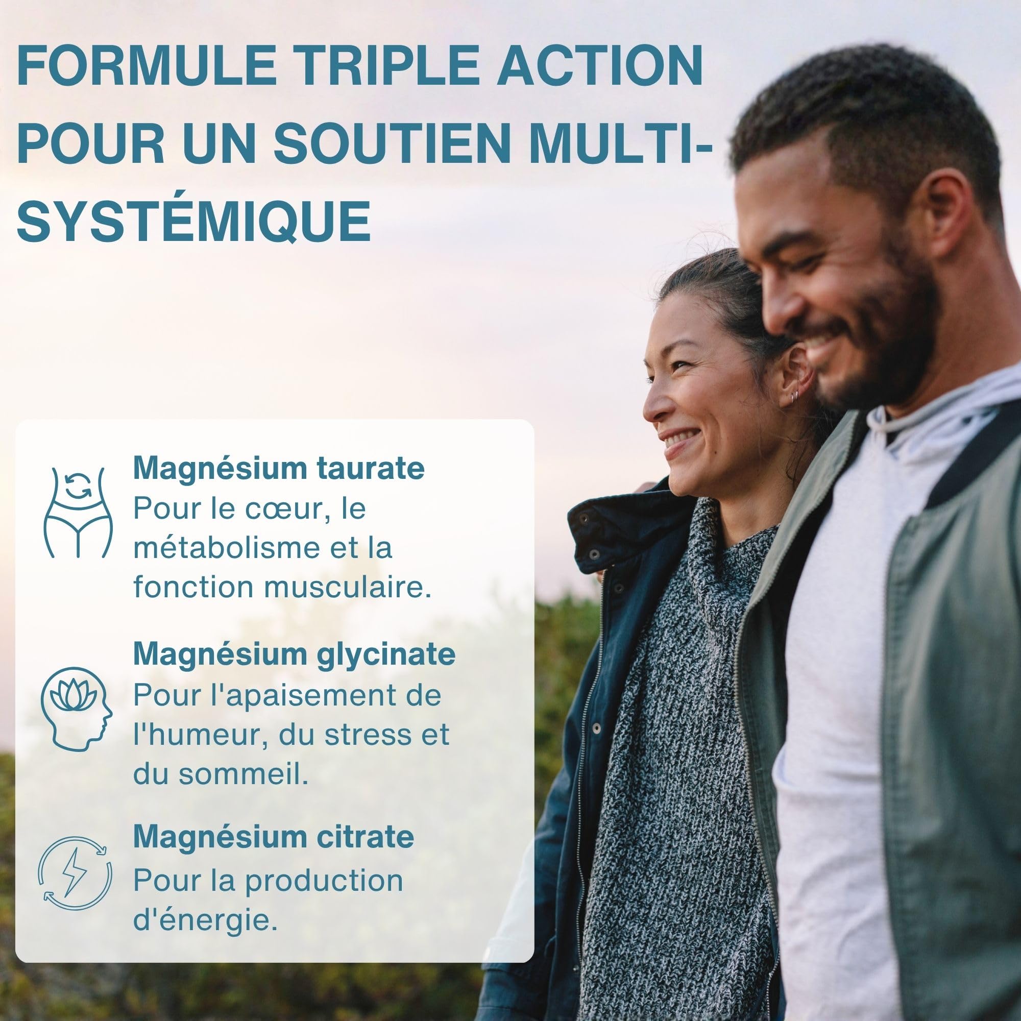 Igennus Chélaté Complexe Triple Magnésium, Bisglycinate, Citrate, Taurate | 262 mg de Magnésium Élémentaire, Prêt à l’Absorption, Entièrement Réagi, Clean Label, Végan, 180 Comprimés