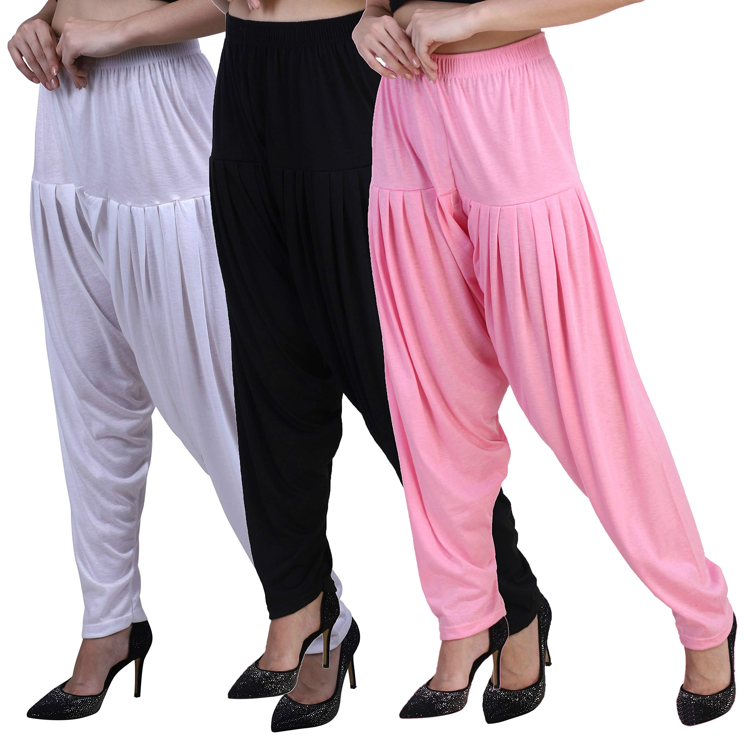 casuals Women's Premium Viscose Patiala Regular Fit Pant Combo 3 Red Maroon Cream First Size L,XL,2XL,3XL,4XL-picture-28