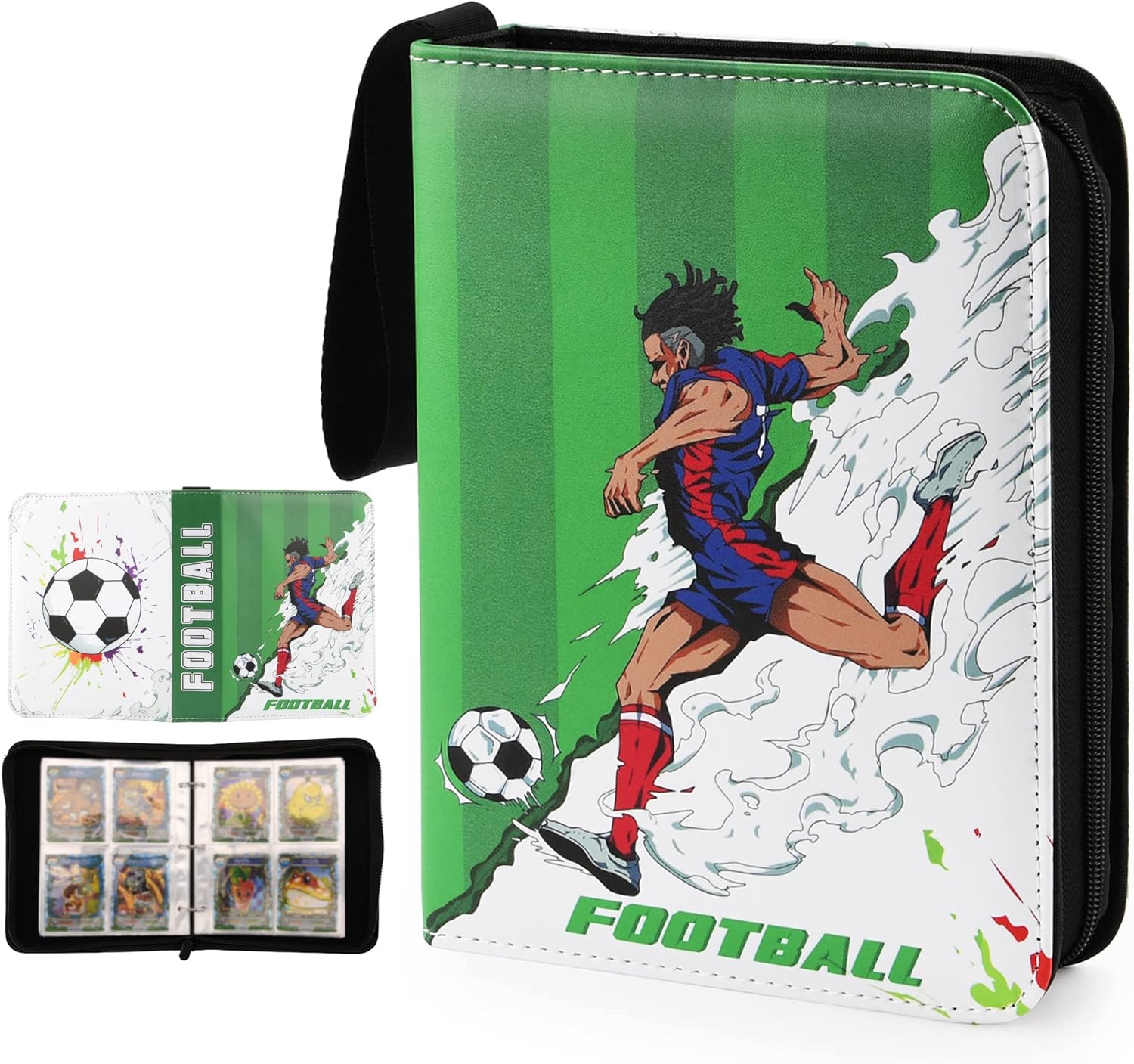 Sanrolax Trading Card Binder, 4 Pocket 65 Pages Holds Up to 520 Cards