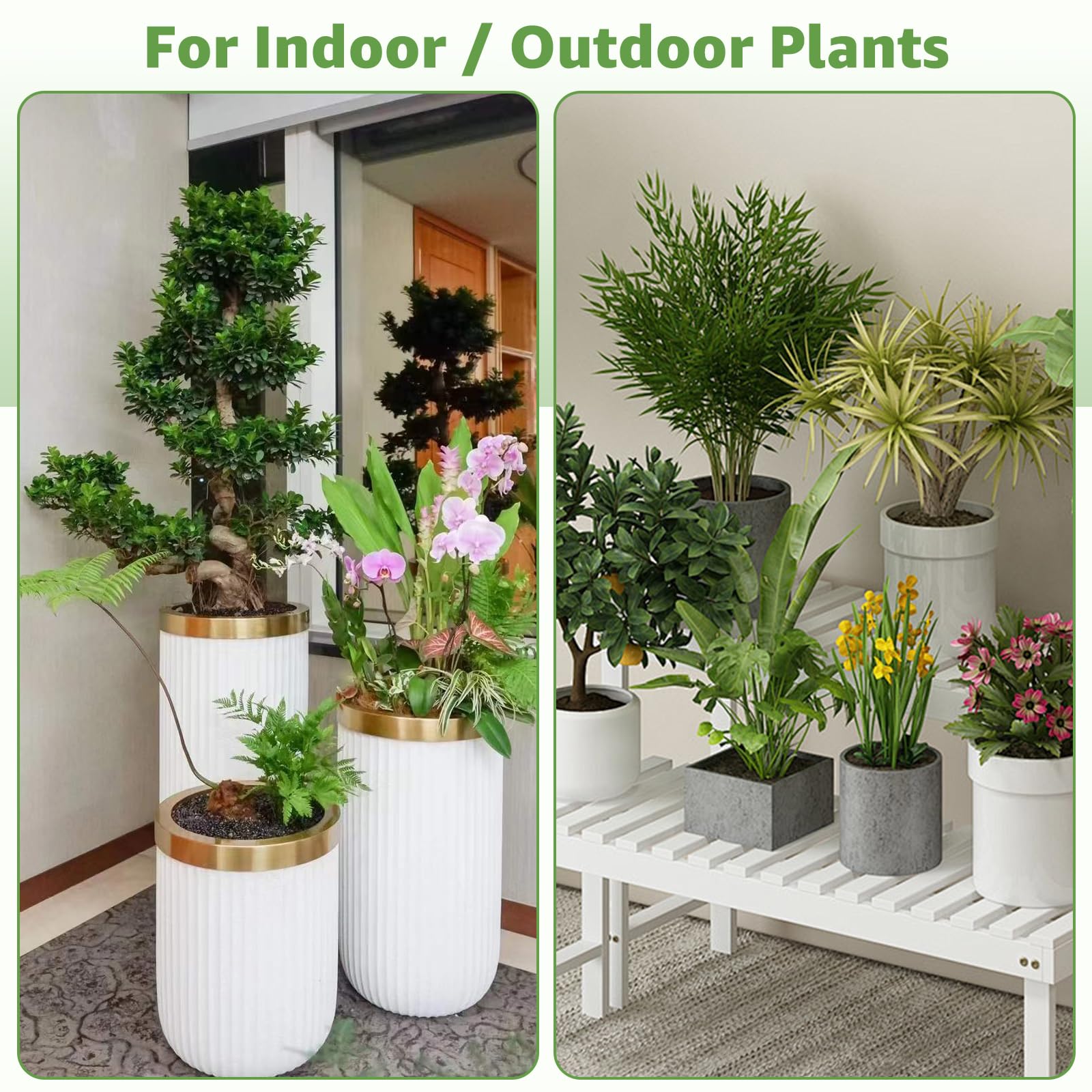 JMIATRY Lot de 5 grilles de protection pour pots de fleurs, 30 cm + 52 cm, protection contre les animaux et les enfants, noires