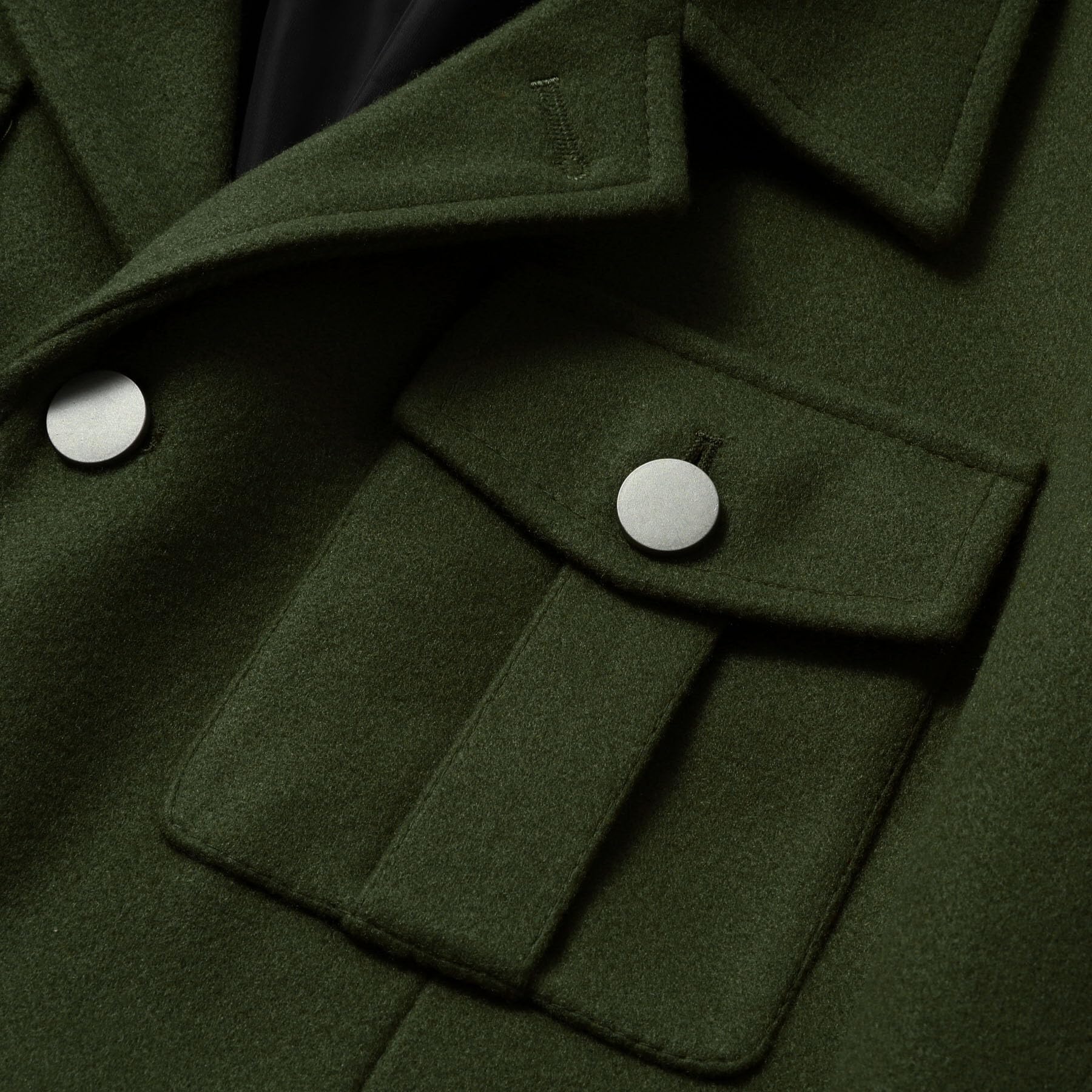 Allthemen Cappotto Uomo in Lana Corto Casual Parka Giacca Invernale Caldo Trench Sciolto con Risvolto