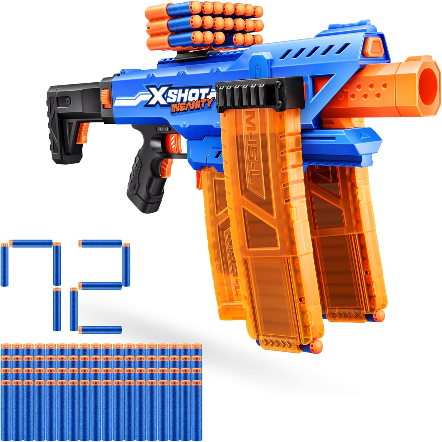 Insanity Motorized Clip Mania by Zuru with 72 Darts