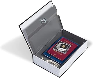 LEUCHTTURM Buch-Tresor mit Schlüssel – Buch-Safe in edler Einband-Optik inklusive 2 Schlüssel