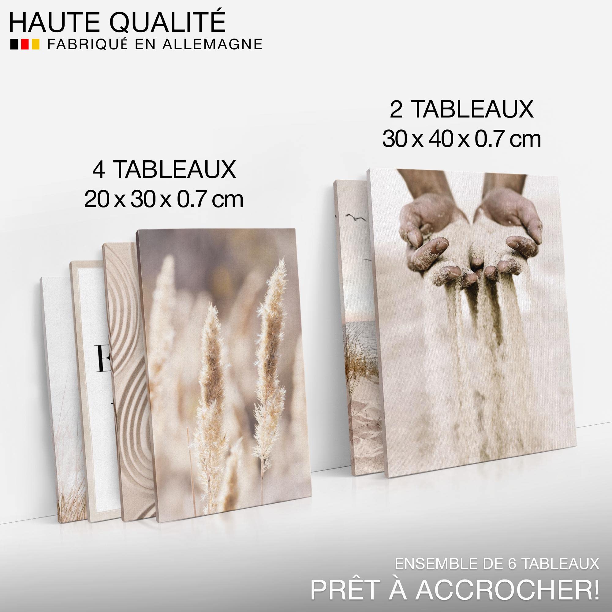 Ensemble Tableaux Décoration Murale Boho Novart - Prêt à Accrocher Sans Cadre - 7 Pièces Pour Salon, Chambre, Cuisine - N029435a