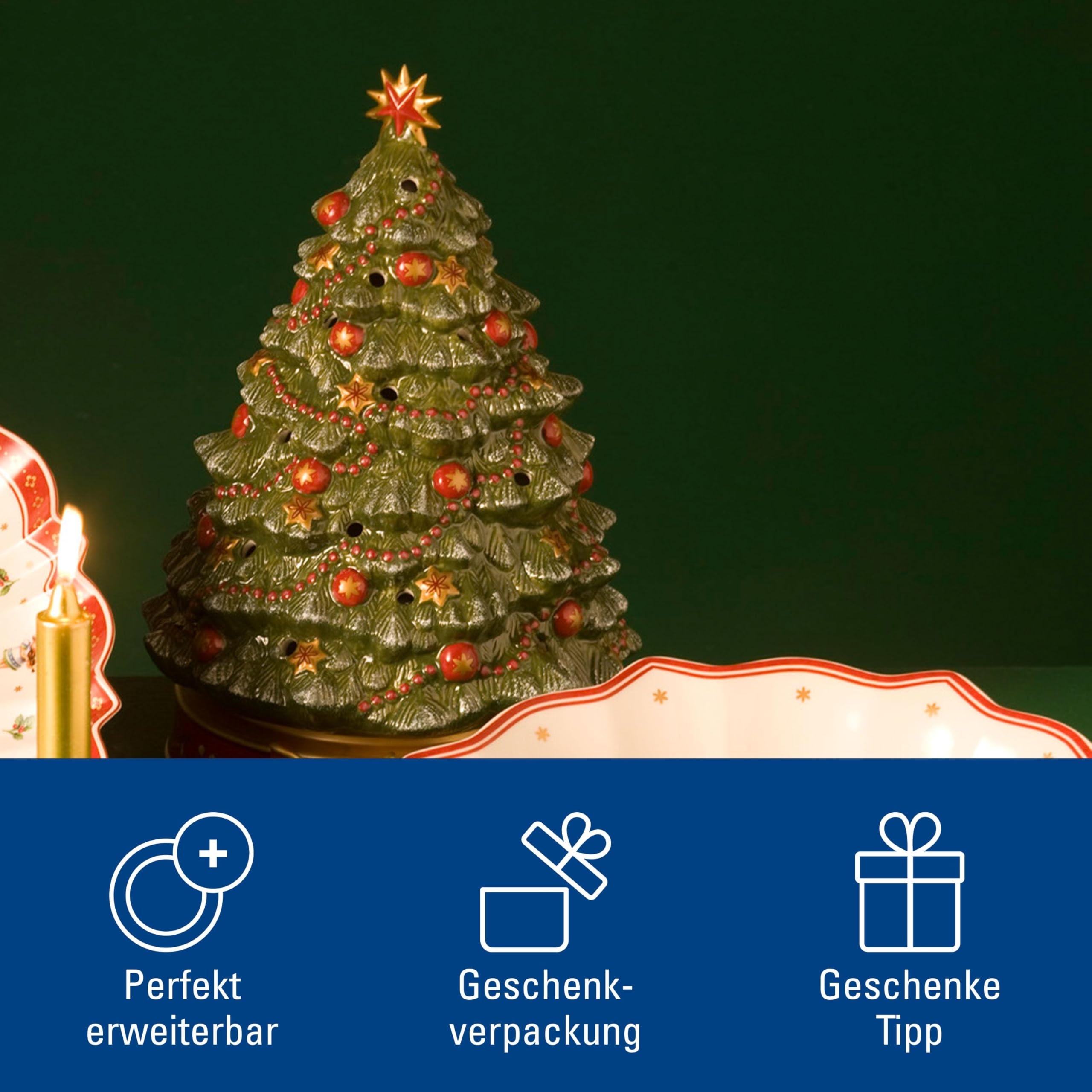 Villeroy & Boch Toy's Delight Weihnachtsbaum m. Spieluhr 33 cm