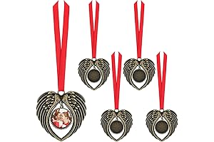 5 Pieces Christmas Angel Wing Sublimation Ornaments