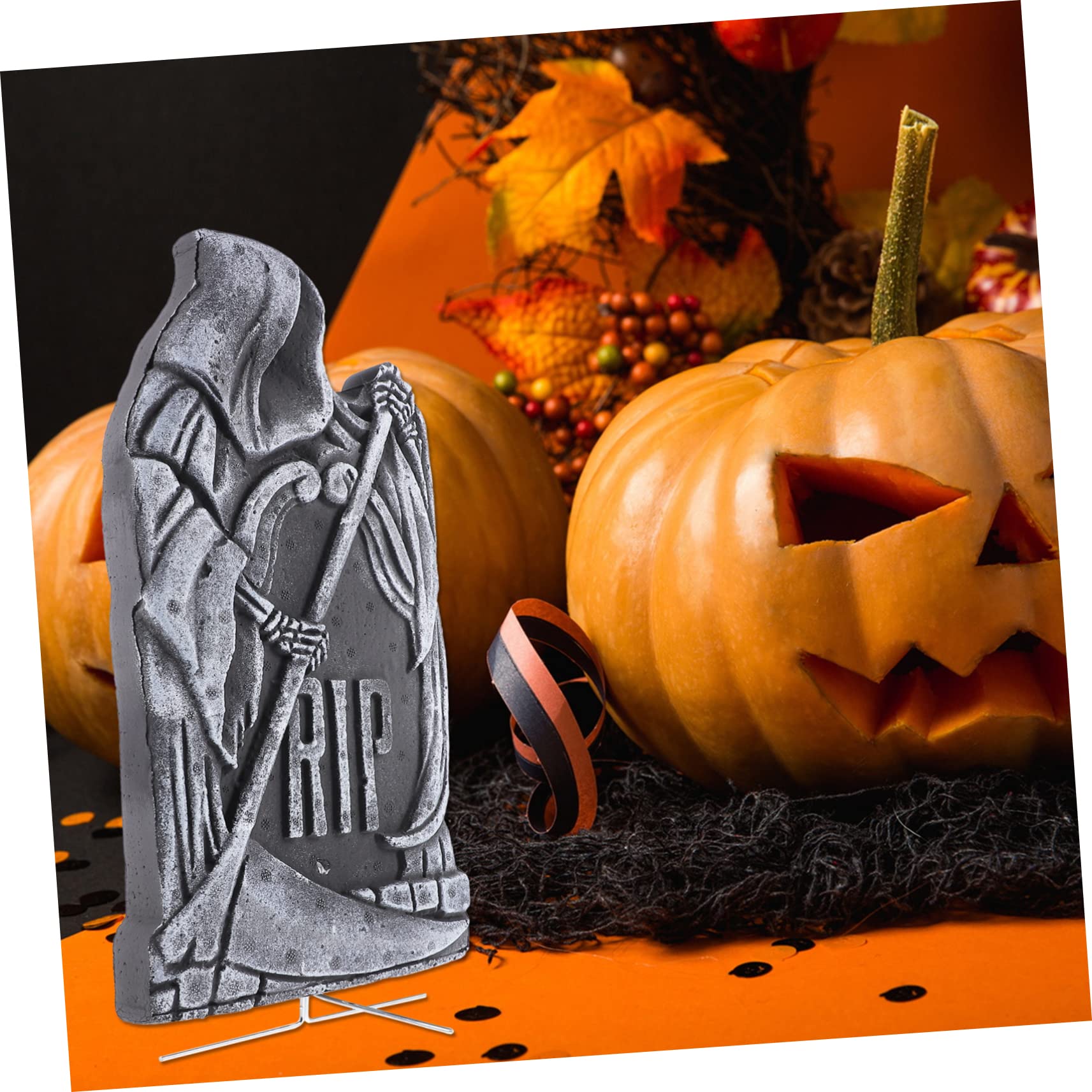 BESTonZON 2 Pezzi Decorazioni in per Lapidi Halloween Decorazioni per Esterni Halloween Scheletri Gotici Decorazioni per Halloween per Cimitero