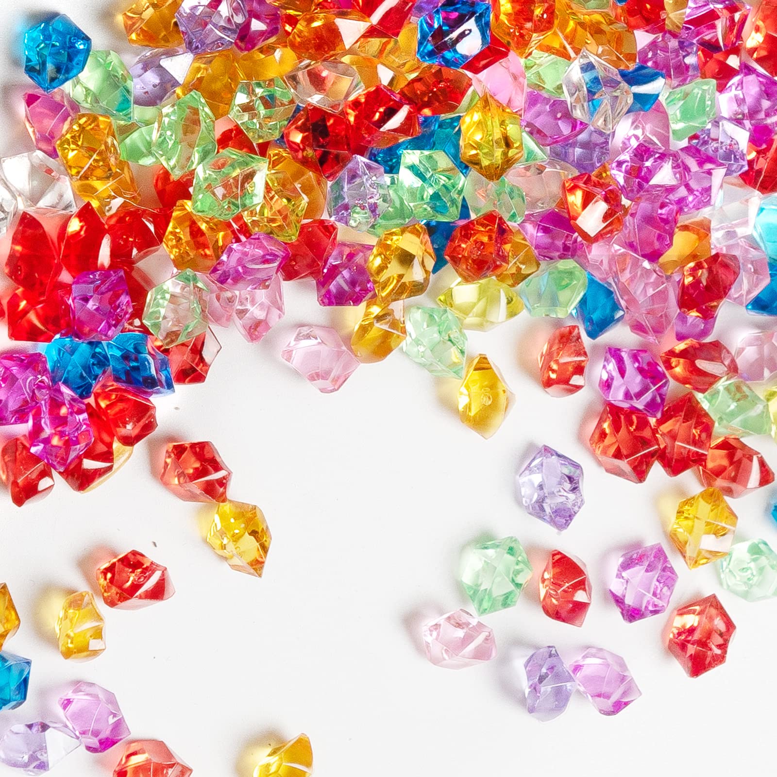 XIANGLONGY 300 Stück 14mm Edelsteine für Kinder – Acryl Diamanten zum Spielen, Bunte Kristalle für Schatzsuche im Sandkasten, Party & Deko
