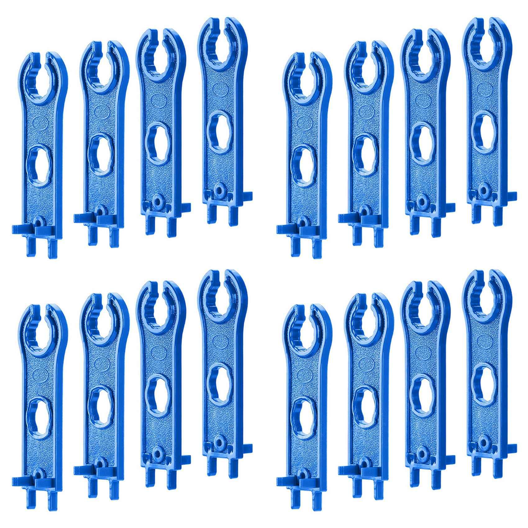 Jnchdghwa Blue 16Pc Solar Connector Tool Wrenches, Solar Panel Connector Assembly Tool For Connectors, Plastic Solar Wrench Spanner