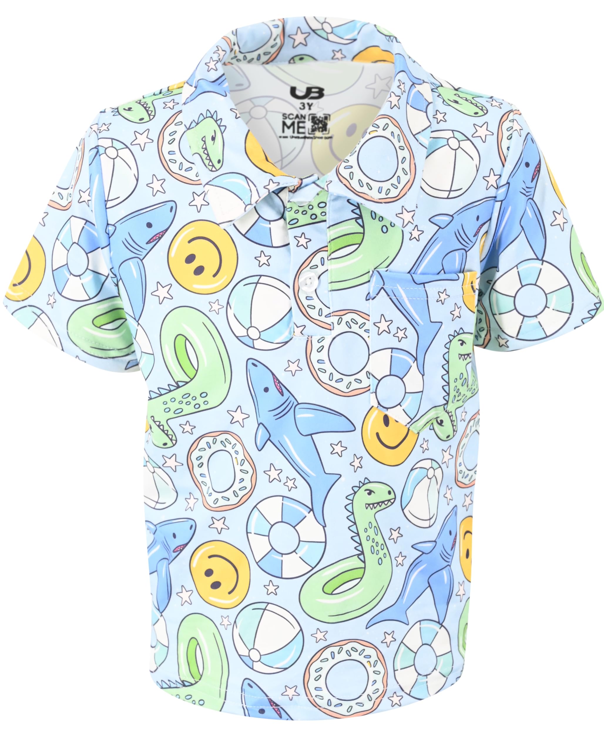 Unique Baby Short Sleeve Collared Boys Polo Shirt, Toddler Kids Polo Shirts