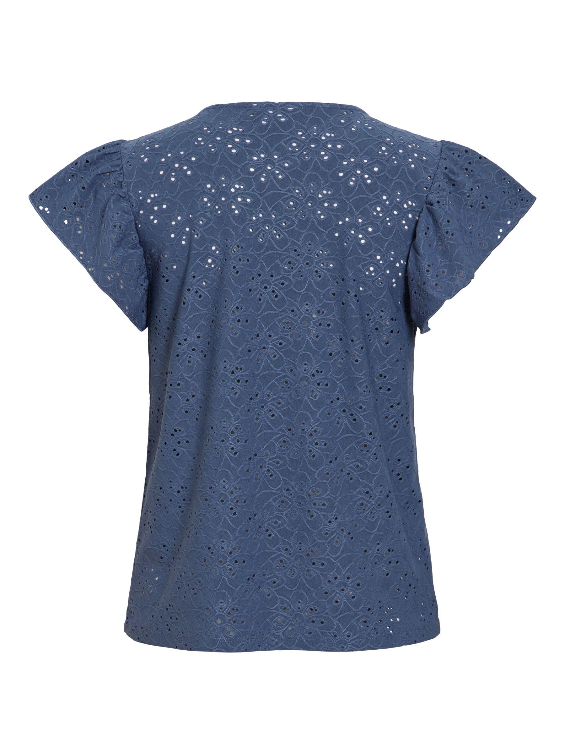 Vila Female Oberteil mit kurzen Ärmeln VIKAWA Rundhals | Short Sleeved Top