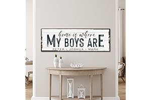 Personalized Home is Where My Boys Are Sign