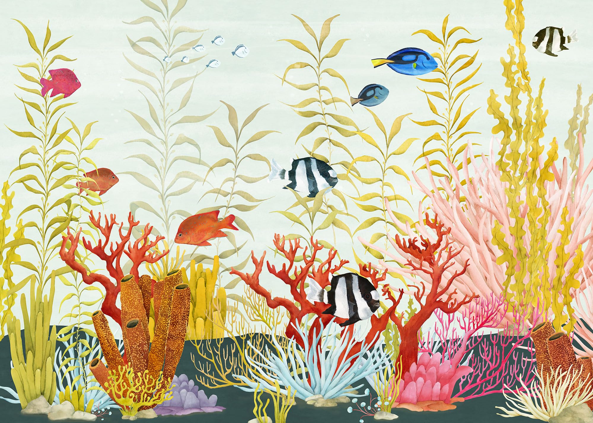 Komar Coral World Non-Woven Photo Wallpaper, Size 350 x 250 cm, Wallpaper, Wall Decoration, Living Room, Bedroom, Office - Image 2