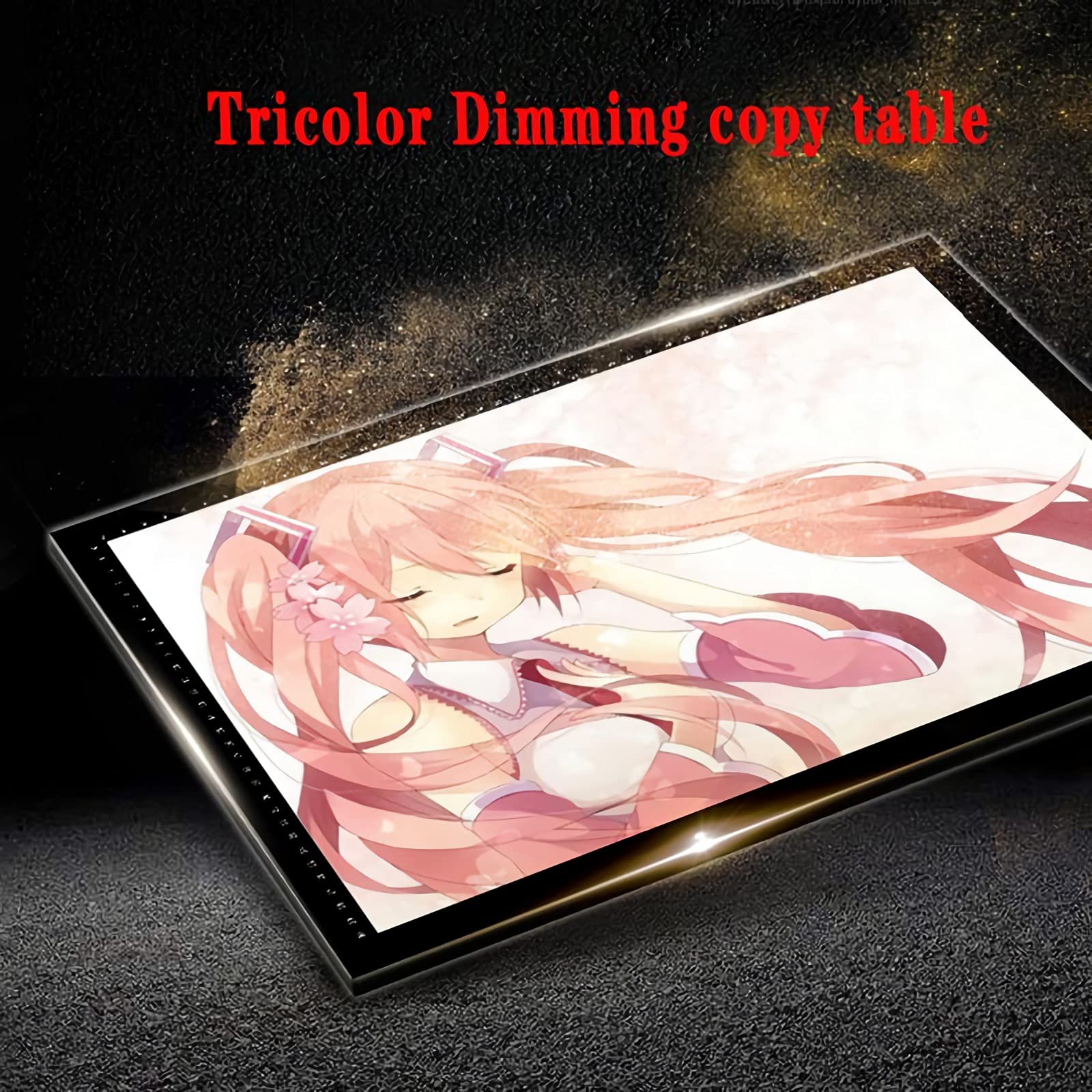 Mesa De Luz Para Calcar A4 A3 A2 , LED Tableta De Luz Dibujo, USB Mesa De Luz Dibujo, 3 Niveles Regulable De Iluminación Caja De Alimentación Micro USB, Para Pintura Diamantes, Dibujo, Bocetos,A4