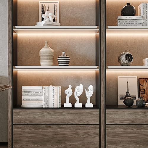 Miniatura 4 de prosfalt 3 piezas de estatua de pensador, esculturas modernas de resina para el hogar, figuras coleccionables para decoración de escritorio y