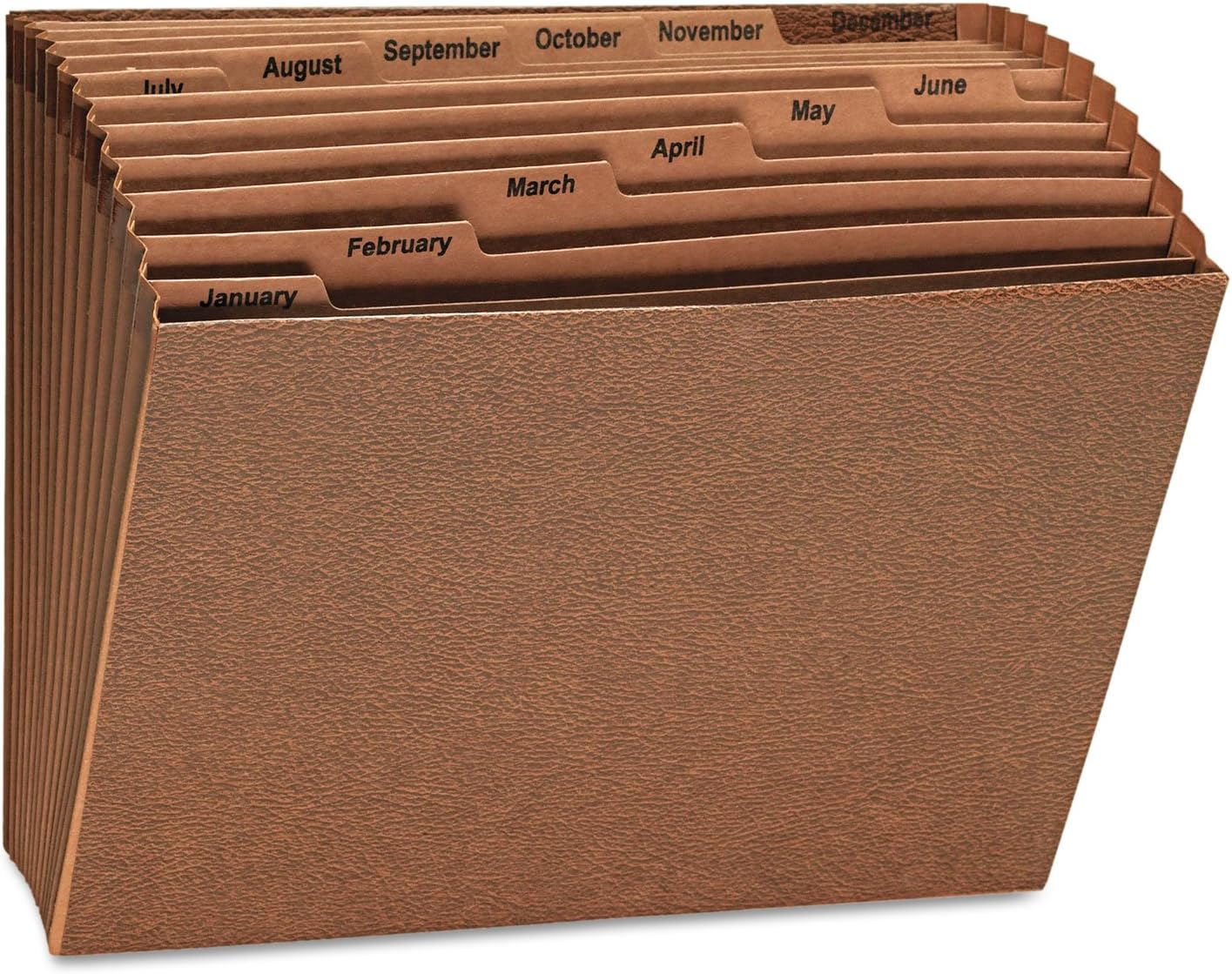 Universal 13930 Expanding File, Open Top, 12 x 10, Jan.-Dec., Letter, Redrope