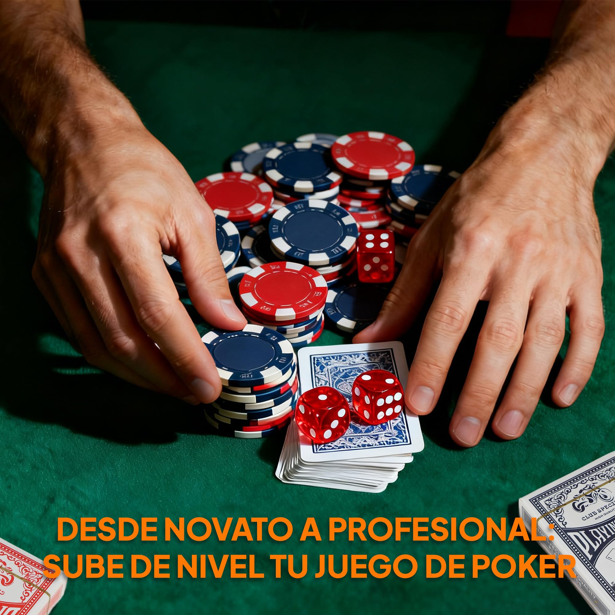 SPORTNOW Juego de Póker Profesional, Maletín de Póker con 400 Fichas de 11,5 g, 2 Barajas de Cartas, 5 Dados, Tapete y Botón de Crupier, para 9-10 Jugadores, Gris