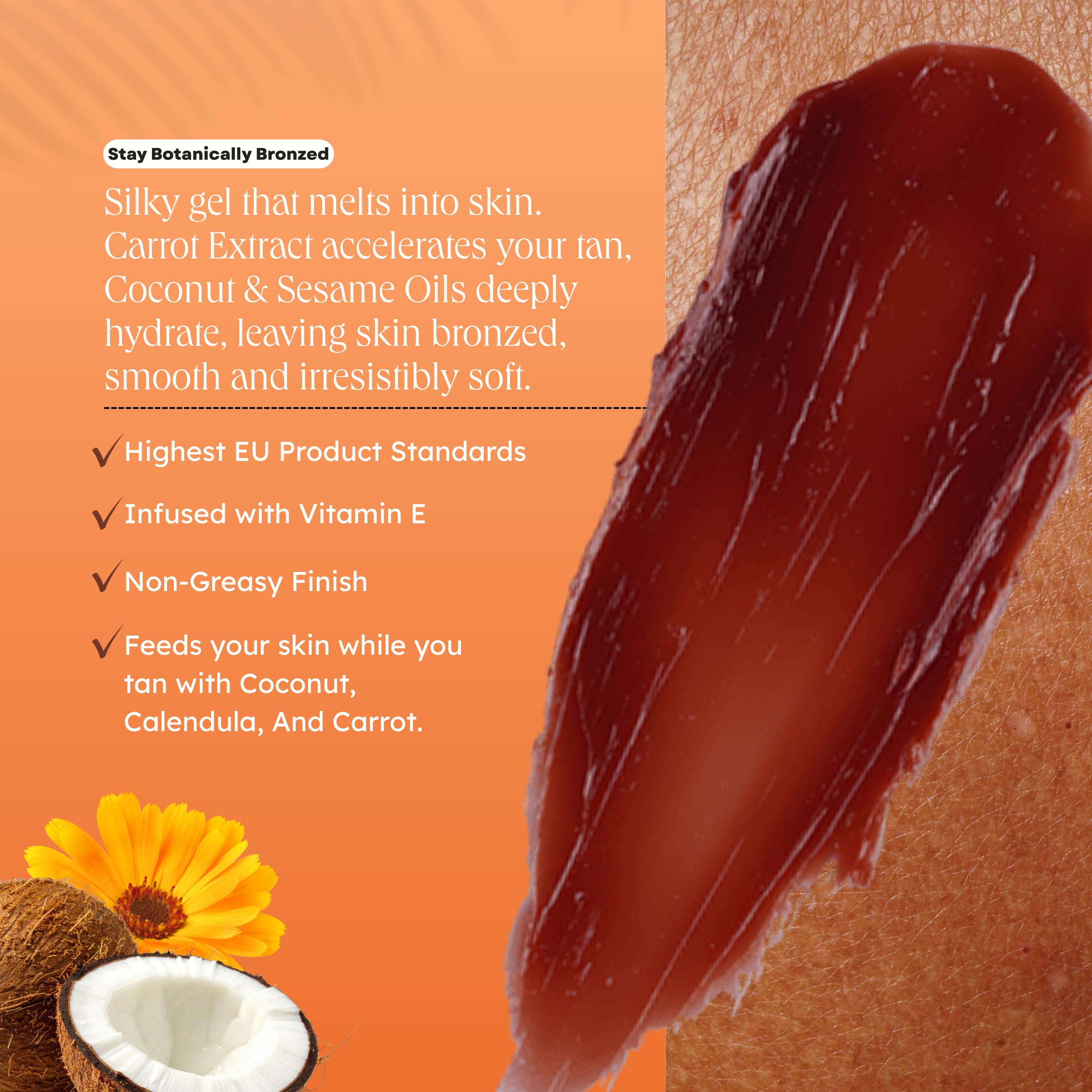 Carroten Intensive Tanning Gel 150 ml - Acceleratore di abbronzatura con olio di cocco e vitamine A ed E - Carotten gel abbronzante per un'abbronzatura veloce