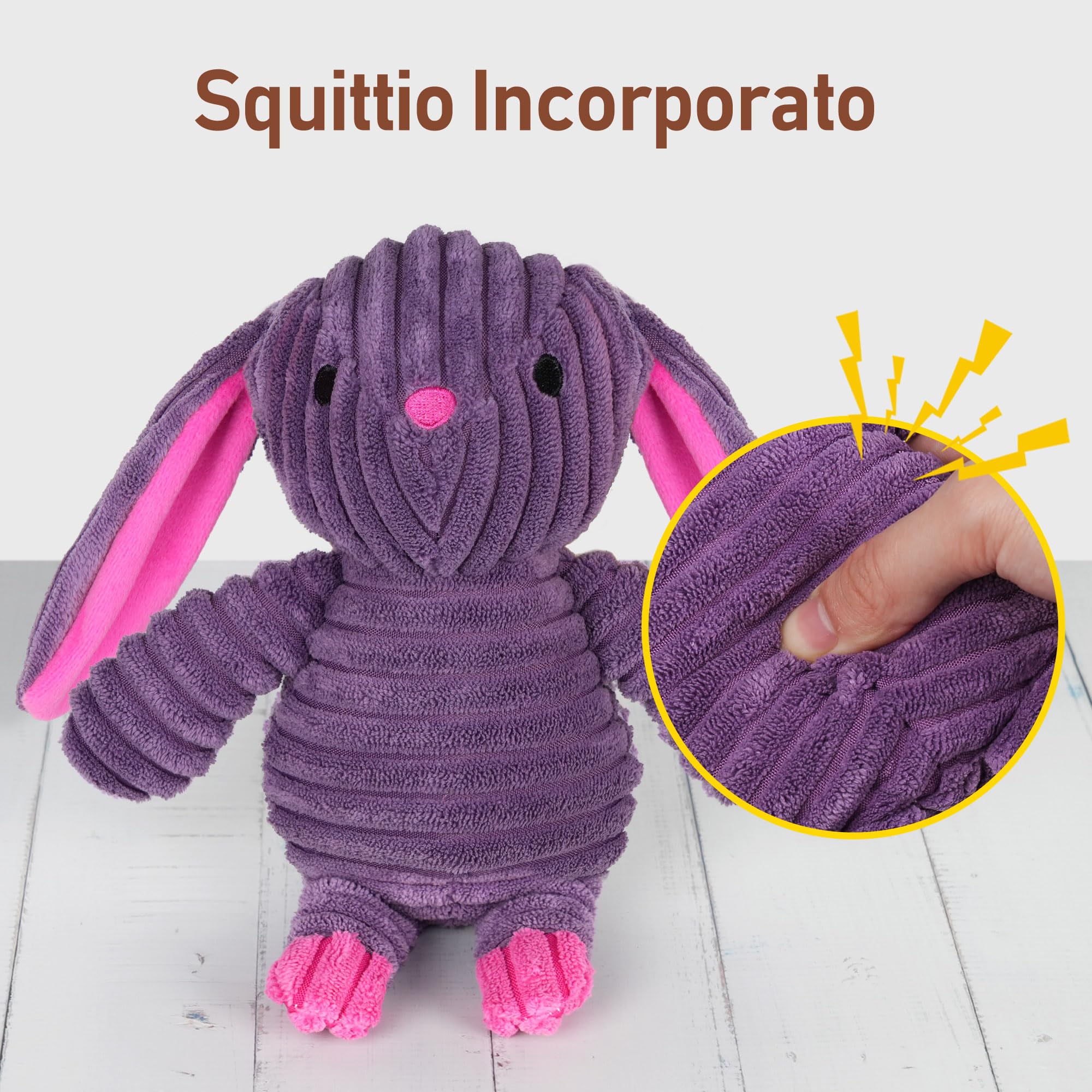 PrimePets Peluche per Cani, 5 Pezzi Giochi Cane con Squeak, Giocattoli per Cani, Peluche Cane, Giocattolo Interattivo (Animali Fattoria)