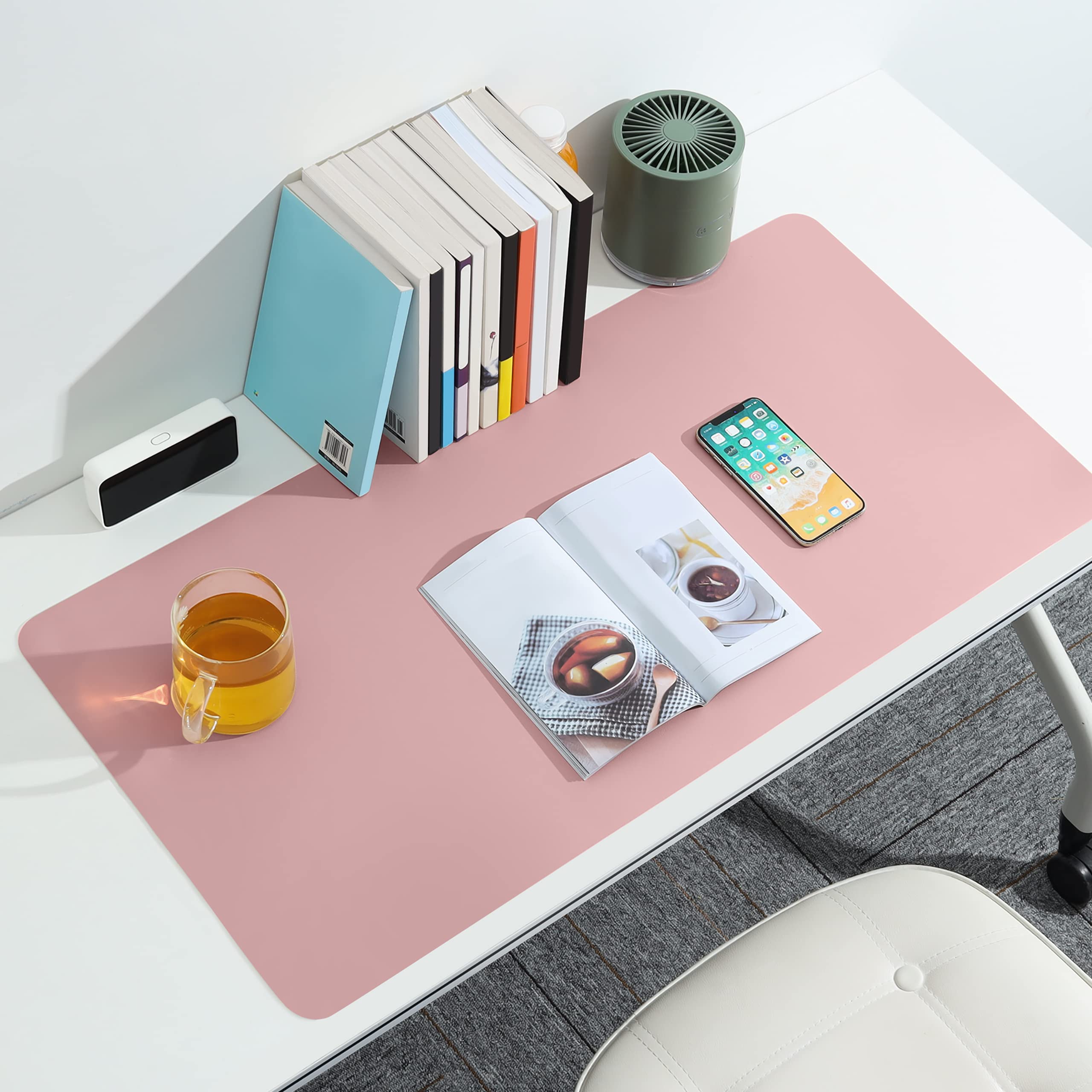 BUBM Tapis de bureau en cuir PU antidérapant 80x40cm pour ordinateur portable