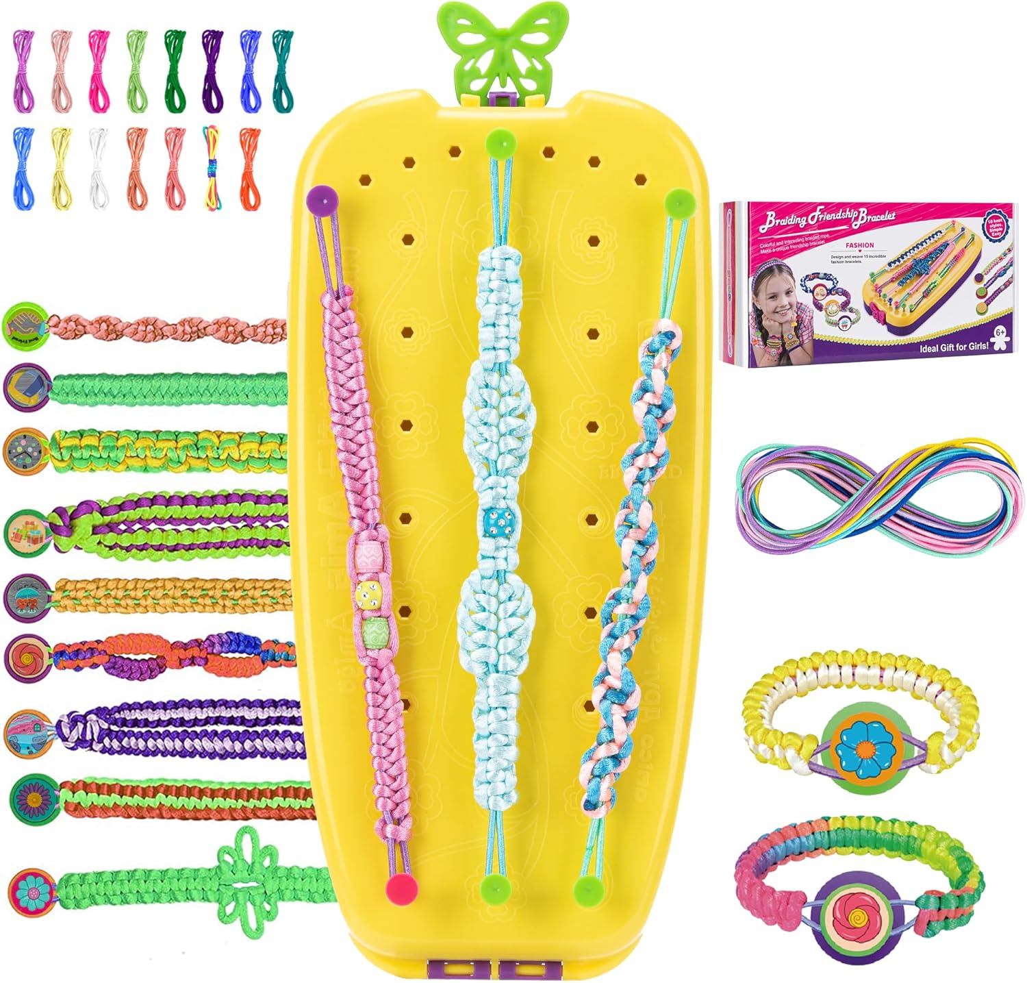 Girl Birthday Gift, Friendship Bracelet Making Kit for