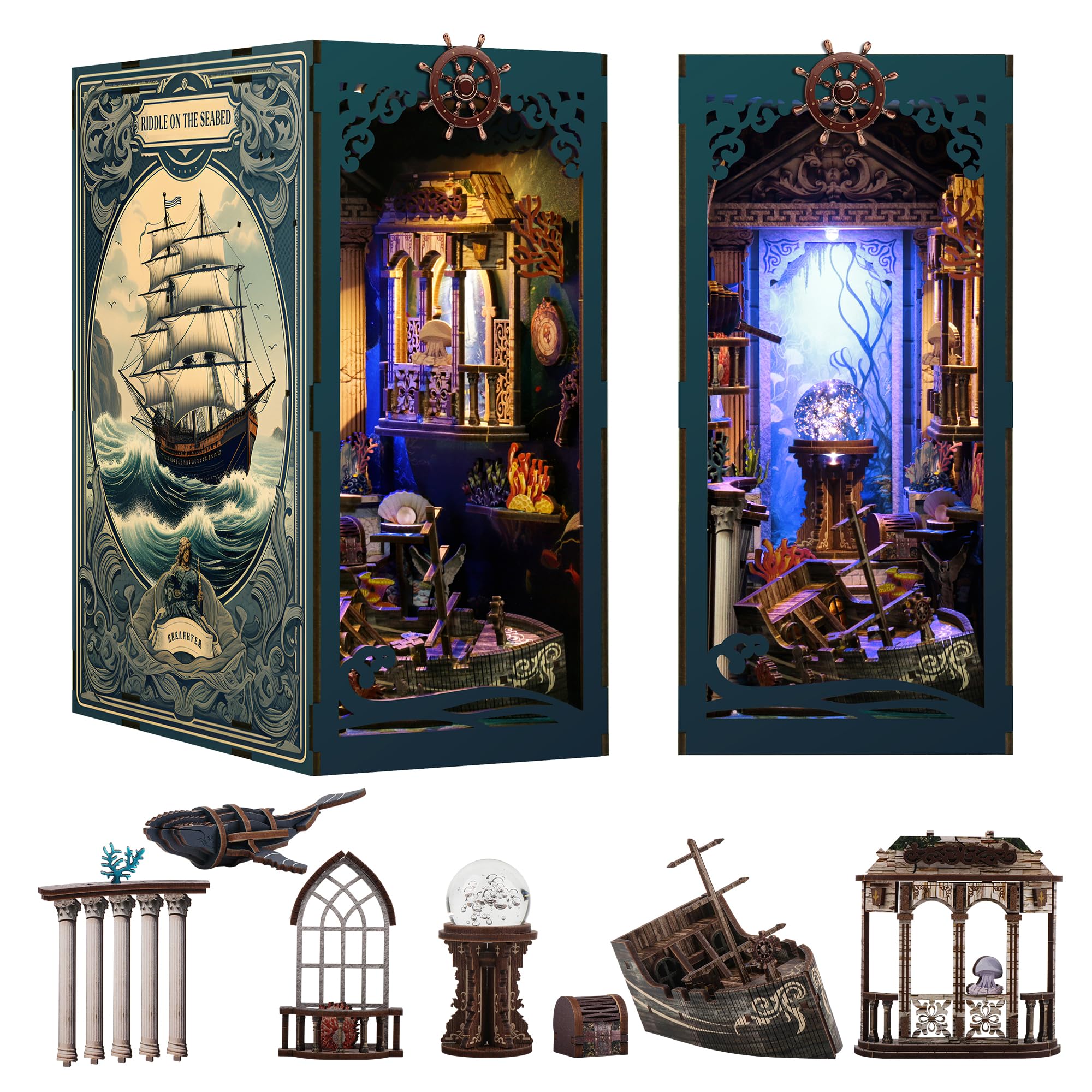 Challenger インテリア フックボードBUILD FOR CULTURE Amazon.com: Book Nook, DIY Book Nook Kits for Adults, Ocean
