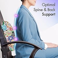 Vista 192 de Lunarable Teal Travel Pillow Neck Rest, Aquatic Fauna Theme Hand Drawn Style Various Starfish in Blue Shades, Memory Foam Traveling Accessory for