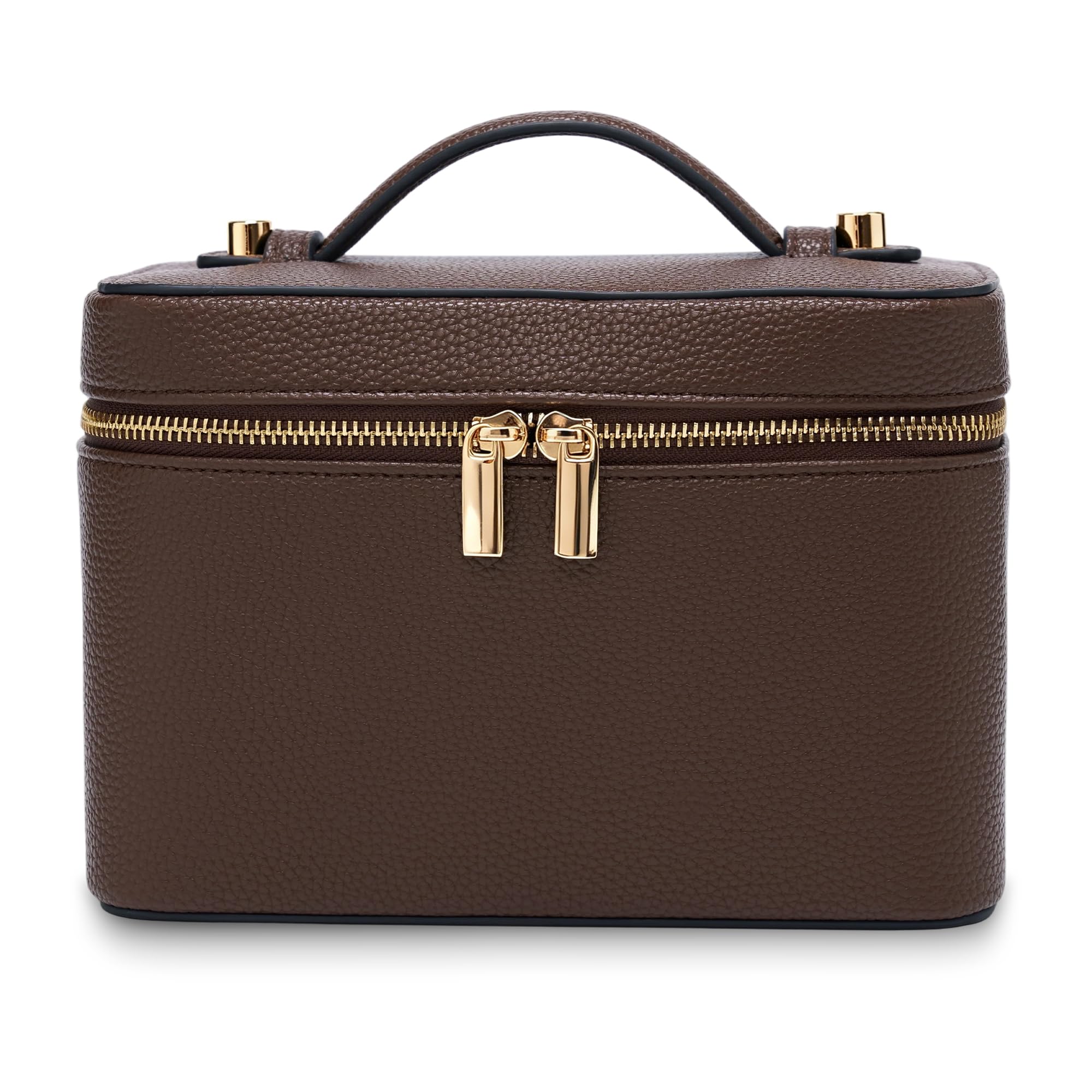 PU Leather Travel Makeup Bag Hard Cosmetic Organizer Vanity Case for Women