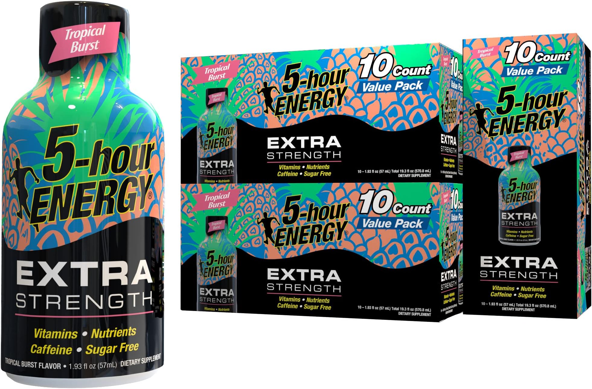 Amazon.com : 5-Hour ENERGY Shots Extra Strength, Grape Flavor - 30 - Caffeine 5 Hour Energy Extra Strength Mg