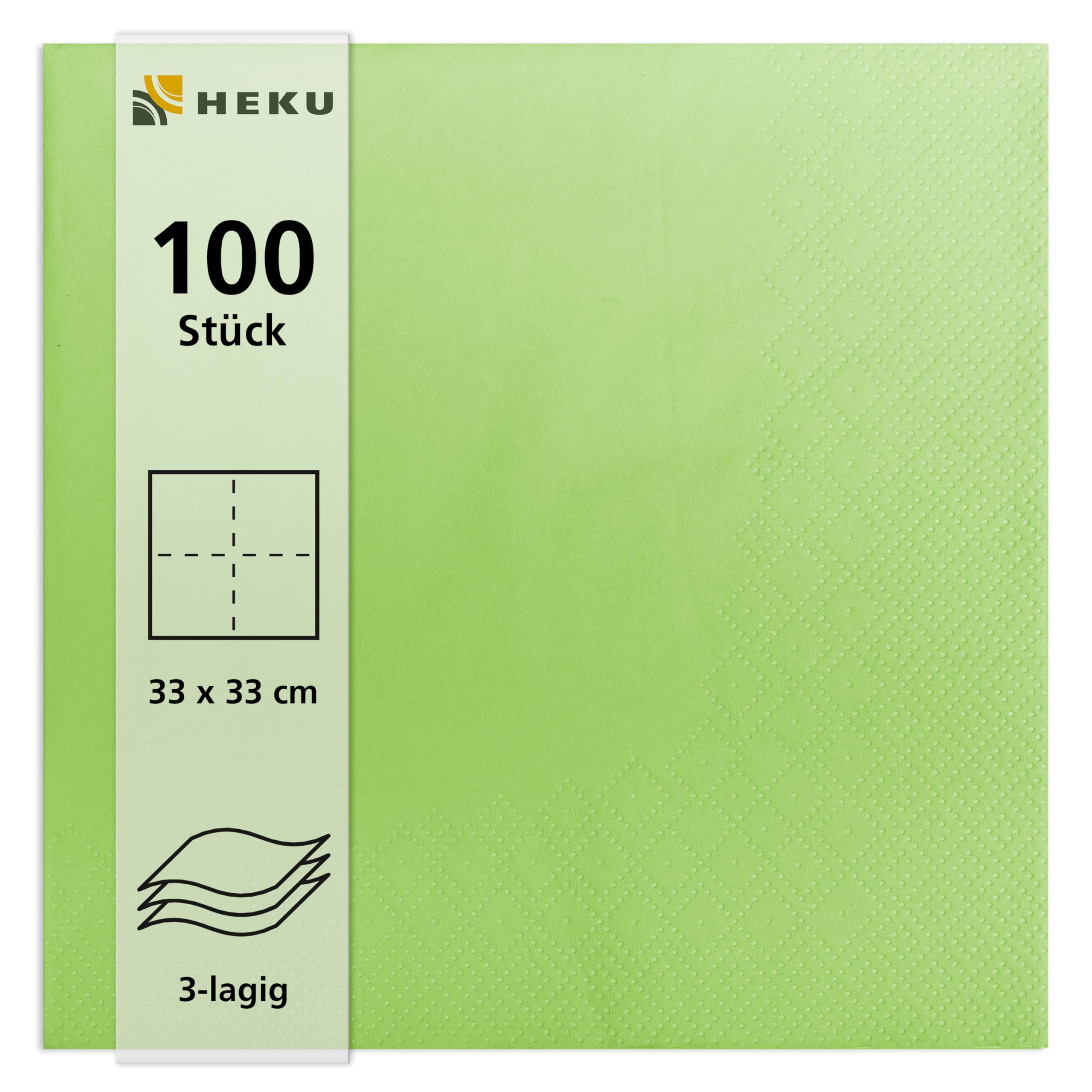 Tovaglioli HEKU 3 Veli 33x33 Cm Confezione Da 100 - Design Elegante Per Serate Tra Ragazze E Cene Speciali - 2
