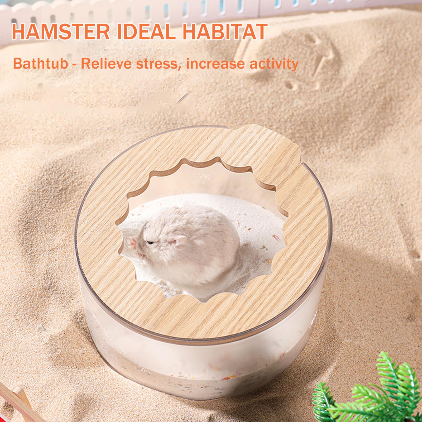 Marchul Baignoire Bain de Sable Hamster, Bac à Sable Hamster avec Pelle de Nettoyage, Toilette Salle de Bain Transparente pour Hamsters, Litière pour Hamsters Nain Hamsters Syrien Gerbille
