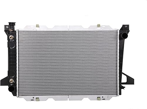 Sistema de enfriamiento completo de aluminio de 2 filas de radiador compatible con Ford Bronco F150 F250 F350 F53 F Superduty V8 5.0L 5.8L 7.5L