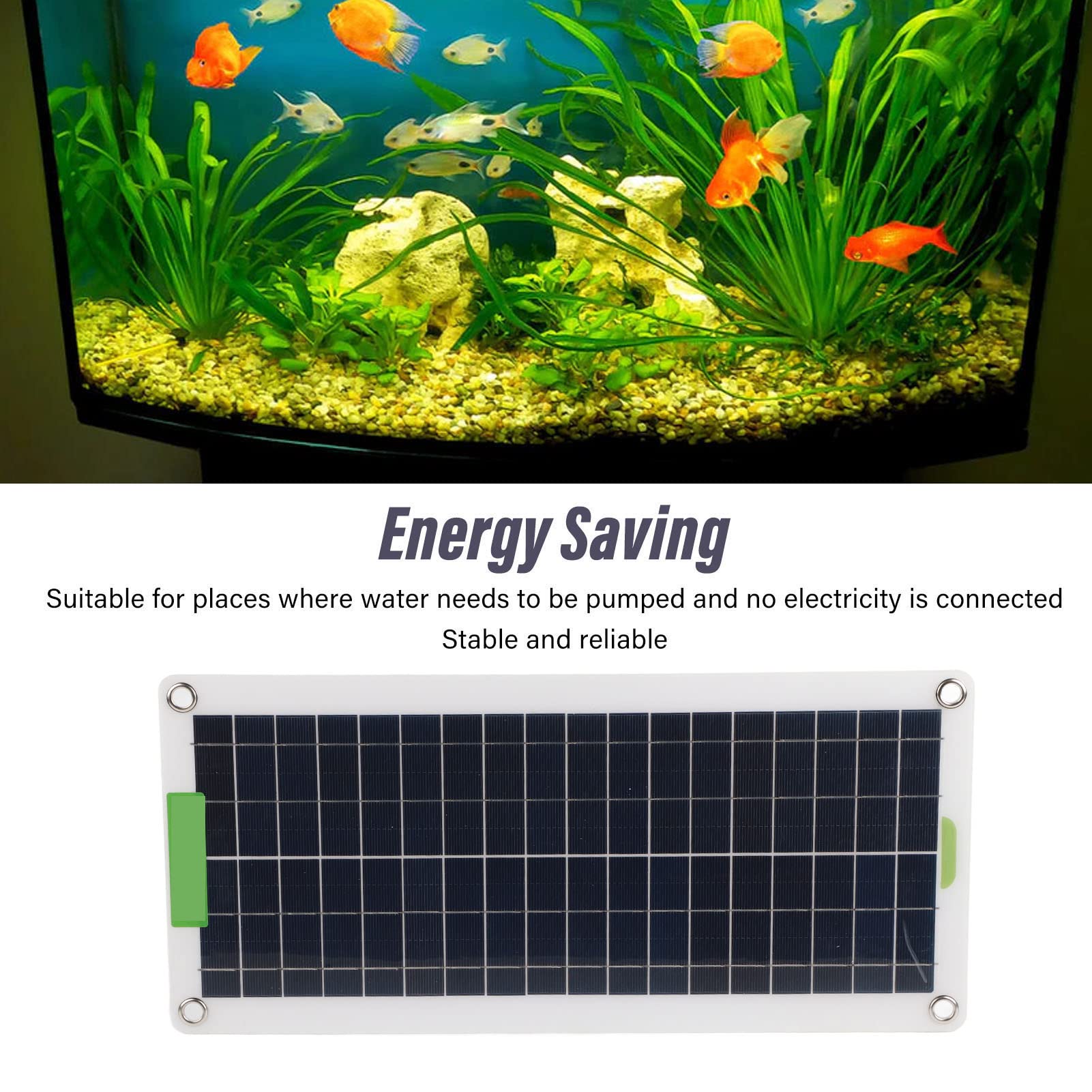 Kit Pompa Acqua Solare Efficiente Pompa per Fontana da 30 W con Pannello Solare per Acquario Piccolo Laghetto, Materiale ABS