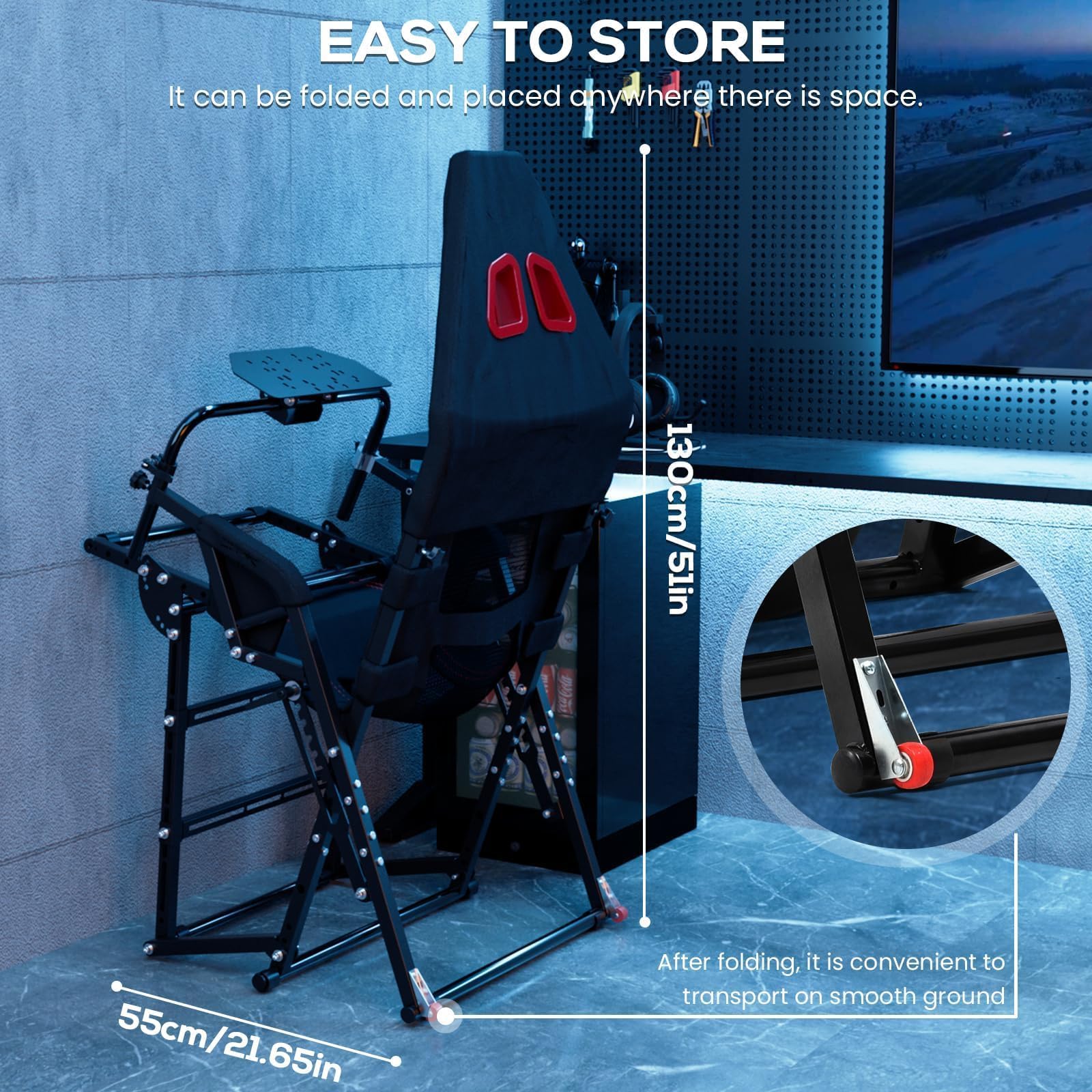 Amazon.com: Gazzyt Foldable Racing Simulator Cockpit Fit for