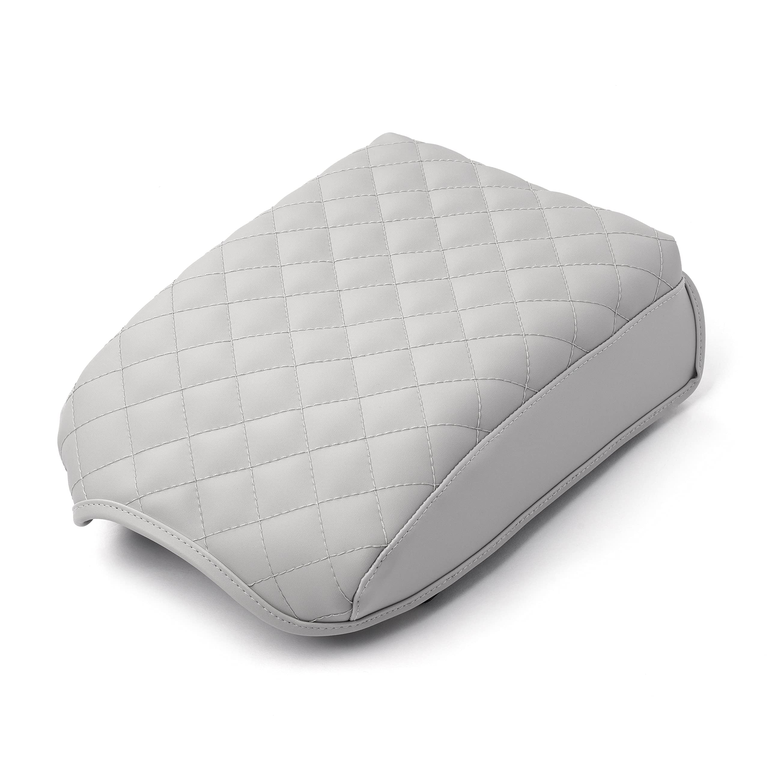KMMOTORS Telluride (2020~2023) - Funda para reposabrazos de Consola, Cuero Vegano, Protector de Tapa de Consola, antiarañazos (Gris)
