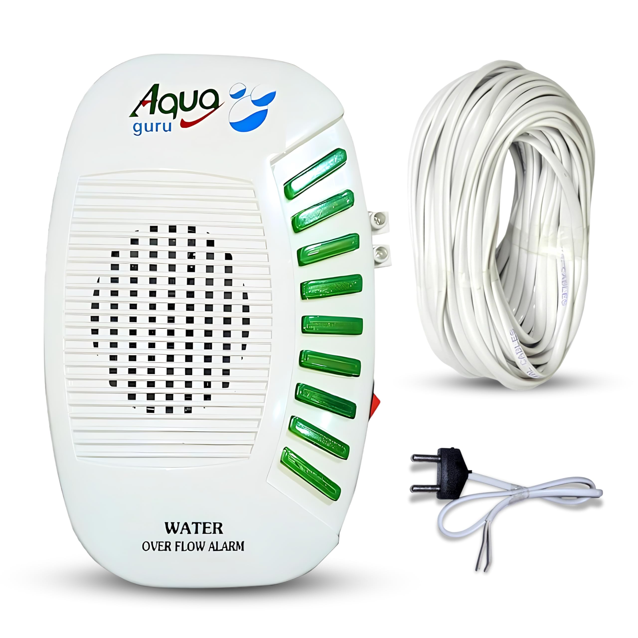 AQUA GURU® Water Tank Alarm Bell Overflow Protection - Battery Operated - Sensors Included with 2 Core 15 Meter Copper Wire - 1 Year Warranty (Comes in Multicolor) (DCPB - 15 Meter Wire) (B0D8RM31BK) Amazon Price History, Amazon Price Tracker