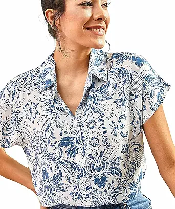 Blouses for Women Fashion, Long Sleeve Button Down Shirts Dressy Casual Tops