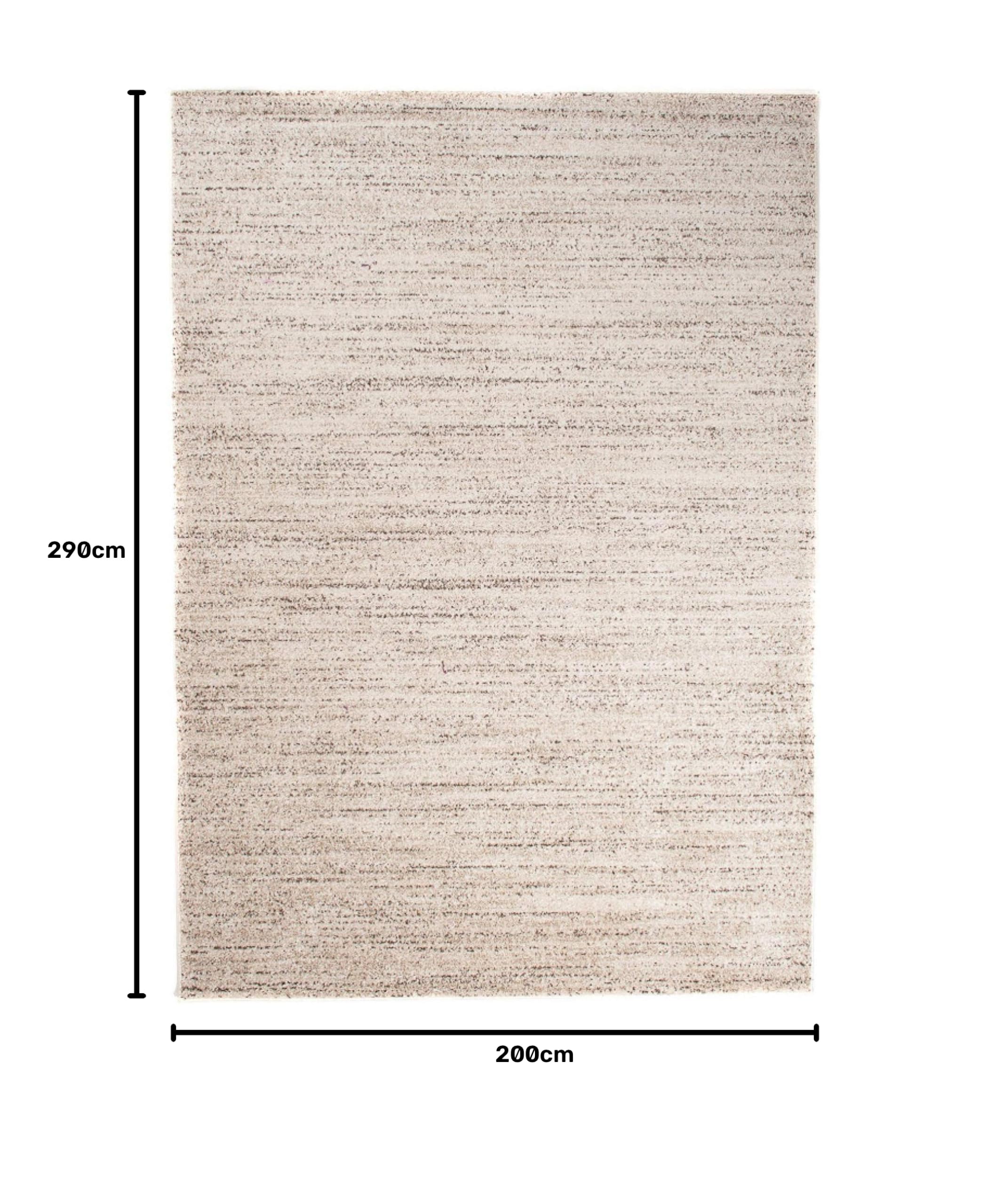 Tapiso Sari dywan z krótkim włosiem, nowoczesny, beżowy, kremowy, melanż, idealny do salonu, pokoju gościnnego, jadalni, Ökotex 200 x 290 cm