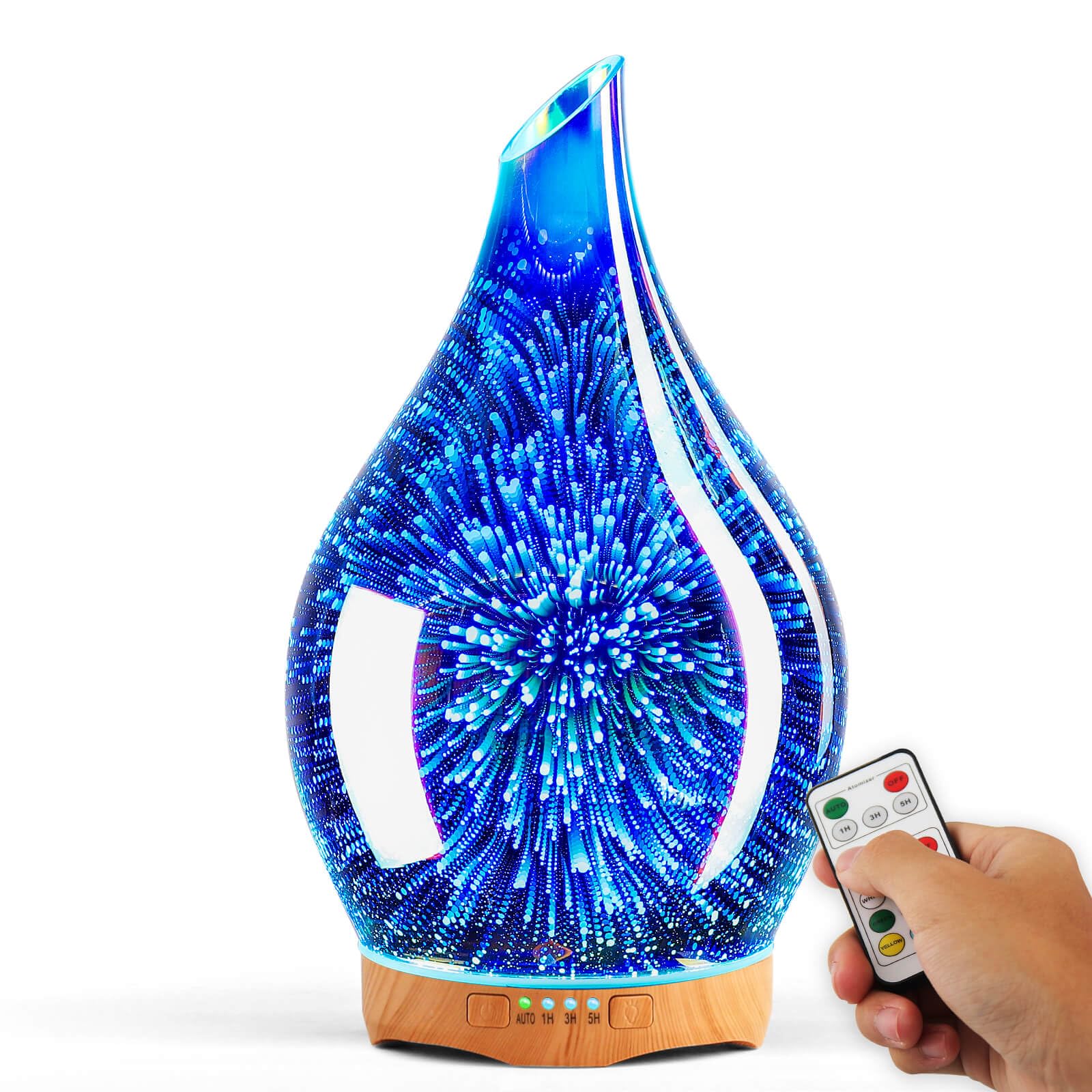 Porseme 280ml Essential Oil Diffuser Glass Color Changing Aroma Air Diffusers Aromatherapy Ultrasonic Cool Mist Humidifier 7 Running Hours Waterless Auto-Off for Sleeping, Yoga, Office, Spa (Desert) — view 26