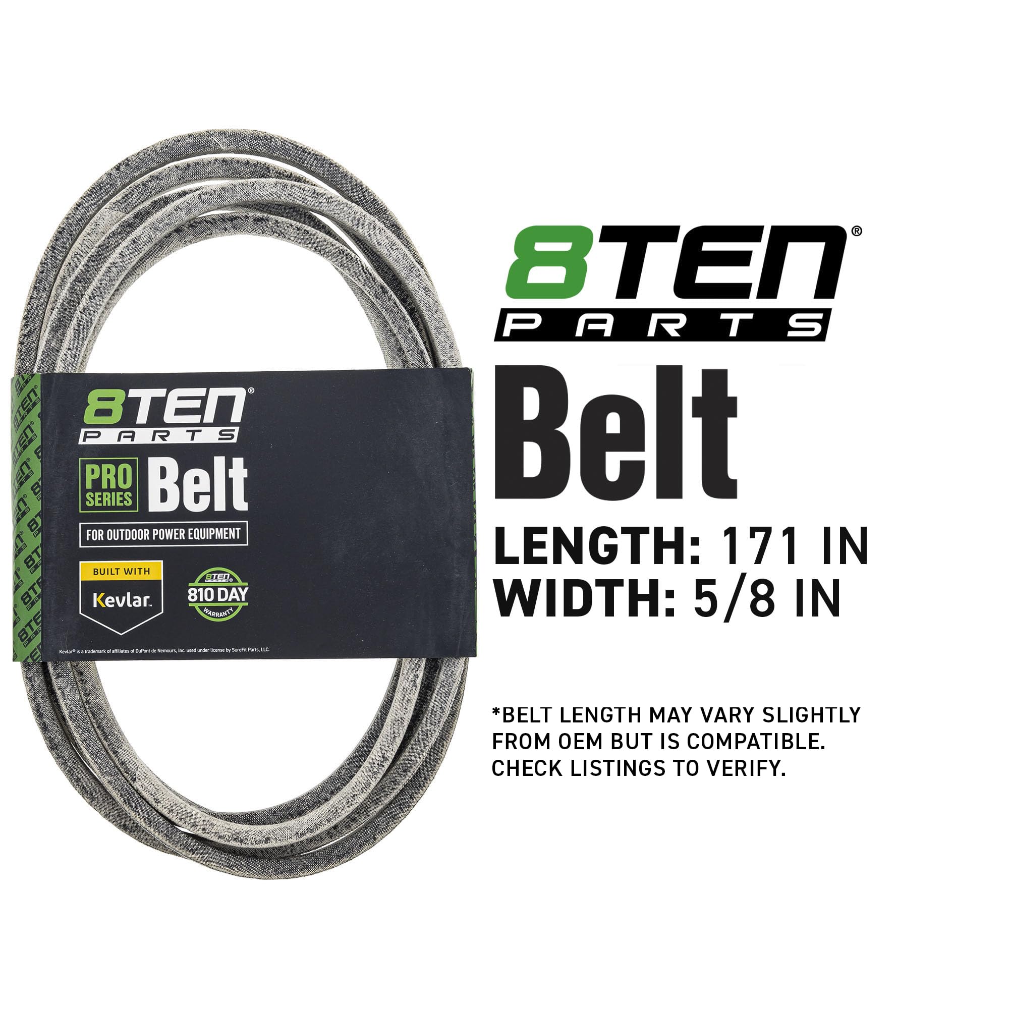 8TEN Keilriemen Mit Kevlar – Passend Für Kubota RCK60P-400Z & Z-Serie Rasenmäher – 171 Zoll