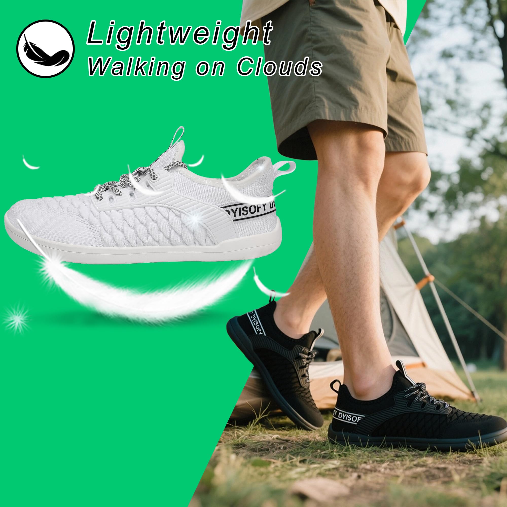 Chaussures Pieds Nus Minimalistes Homme Femme Pieds Larges Barefoot Shoes sans Dénivelé Légères Respirantes Antidérapantes Fitness Marche Randonnée Trail