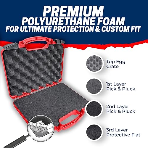 Vista 11 de Cedar Mill Fine Firearms Estuche para pistola aprobado por la TSA - Caja fuerte para pistola y pistola de 0.354 in, revólver - Estuche rígido - Verde